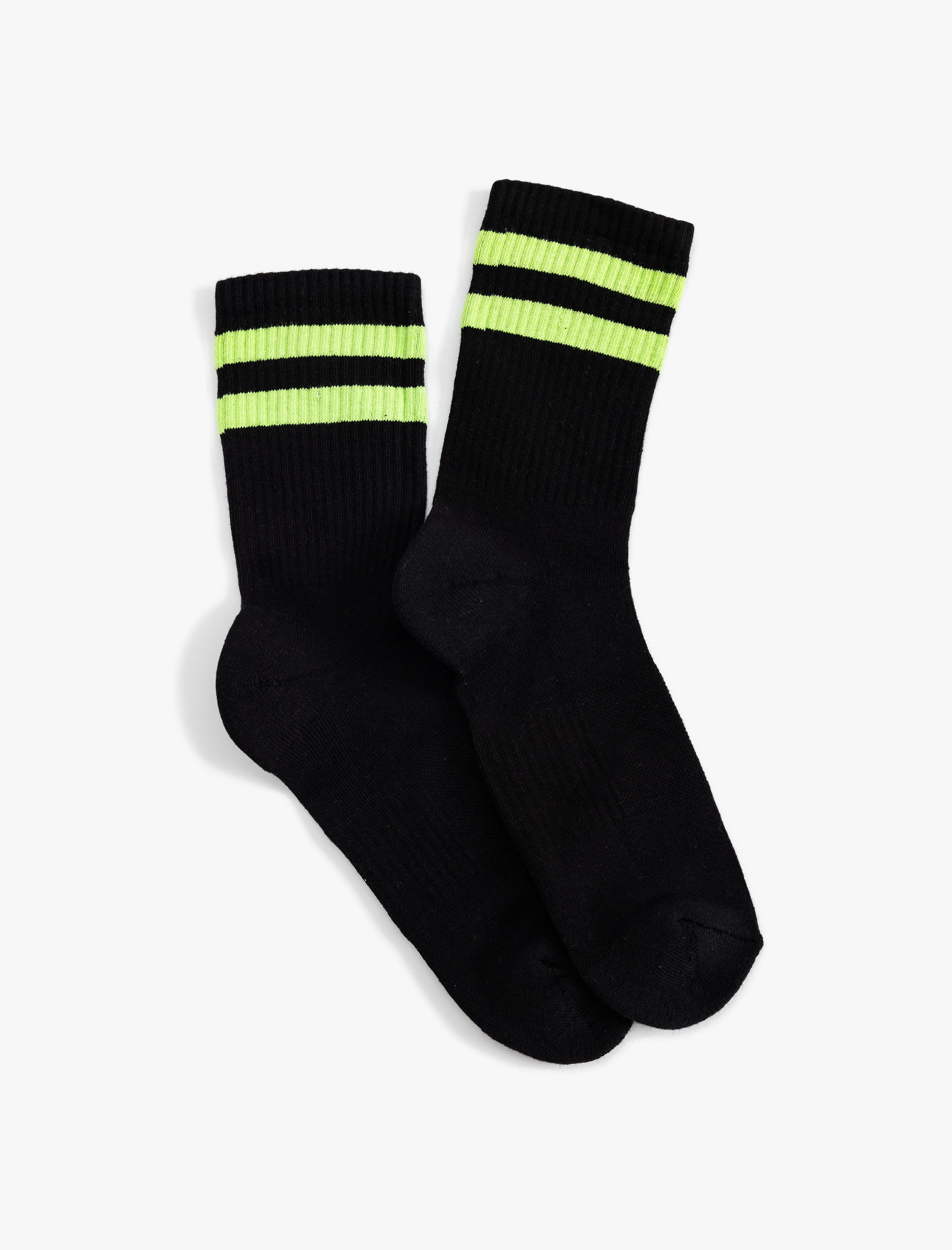  Kadın Havlu Çorap Soket Şerit Desenli