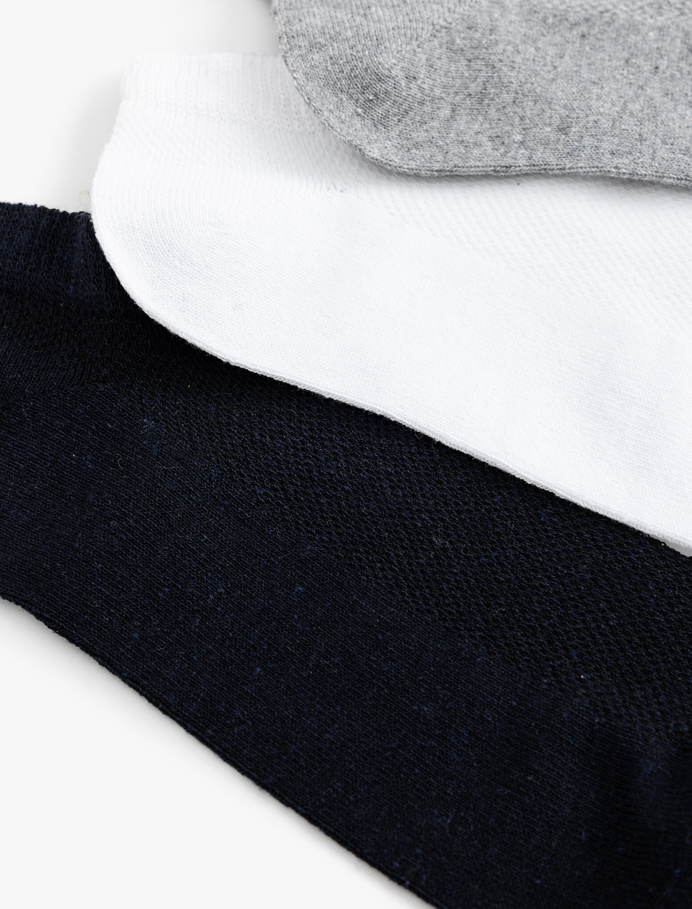 Erkek 3'lü Patik Çorap Seti Basic Çok Renkli Pamuk Karışımlı