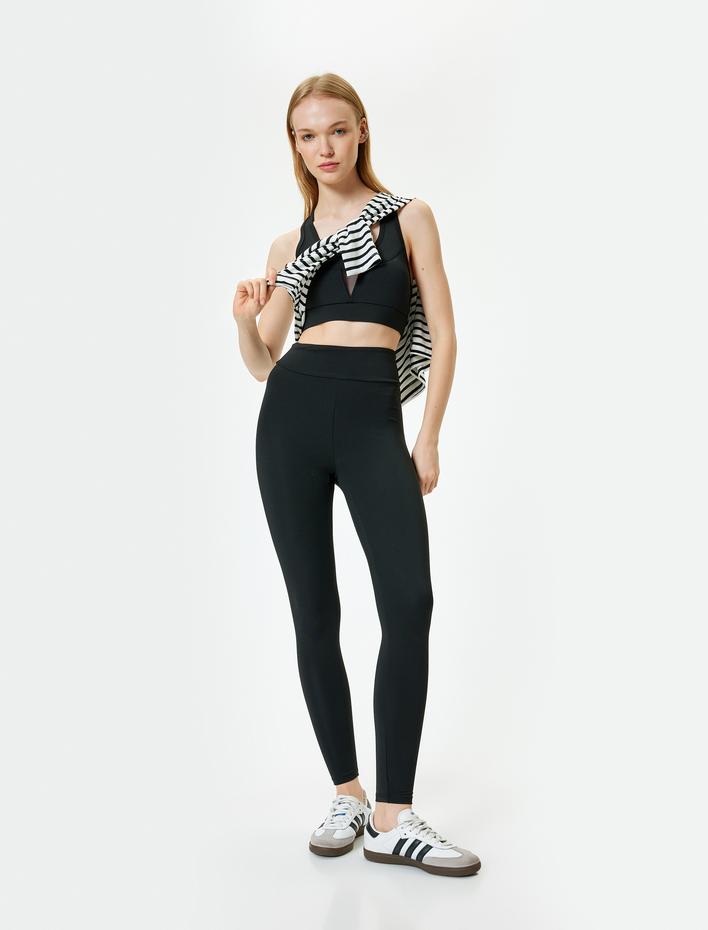  Basic Spor Tayt Yüksek Bel Dar Kalıp İnterlok