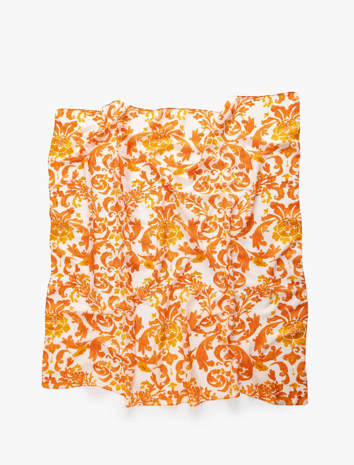 Kadın Kare Şal Çiçekli