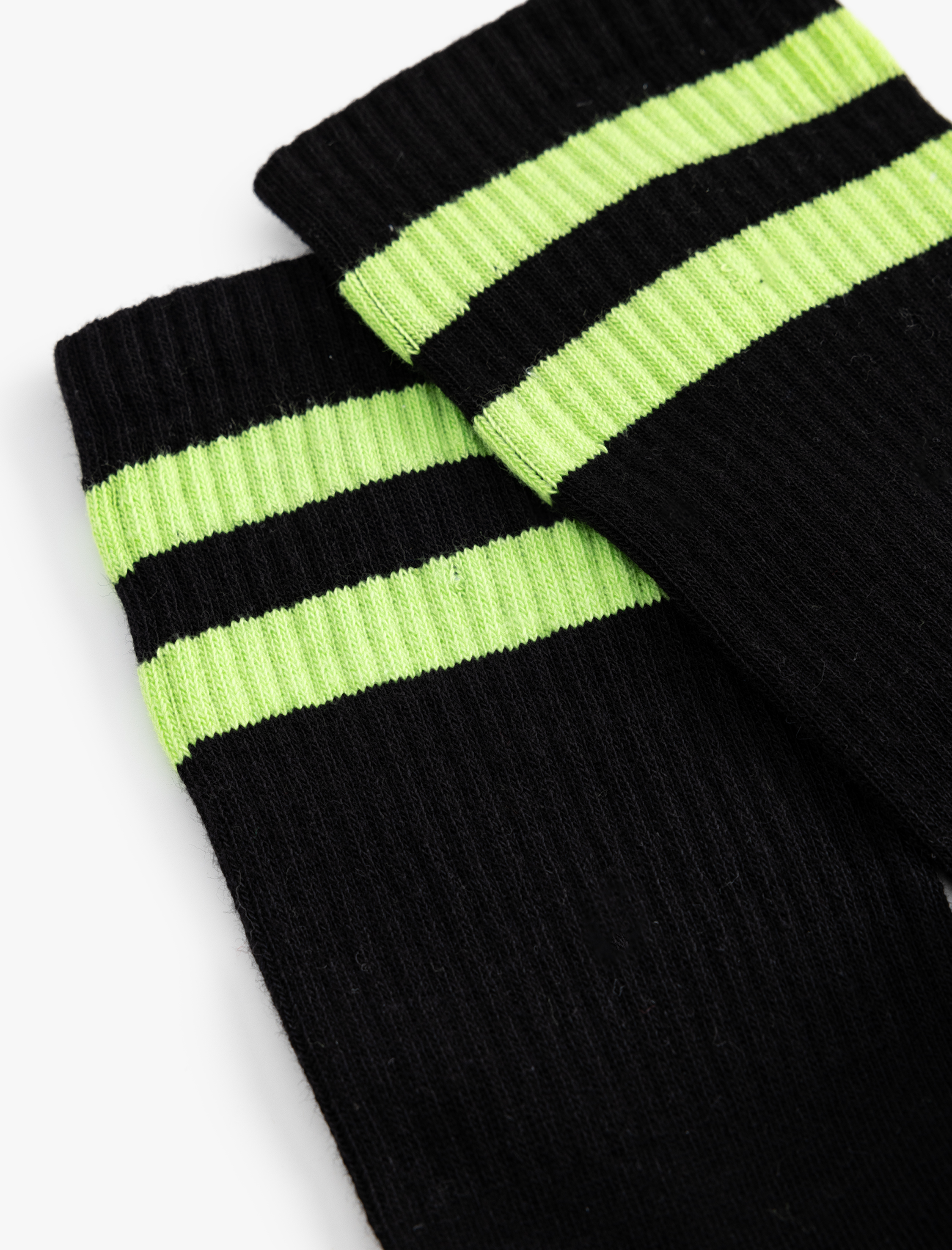  Kadın Havlu Çorap Soket Şerit Desenli