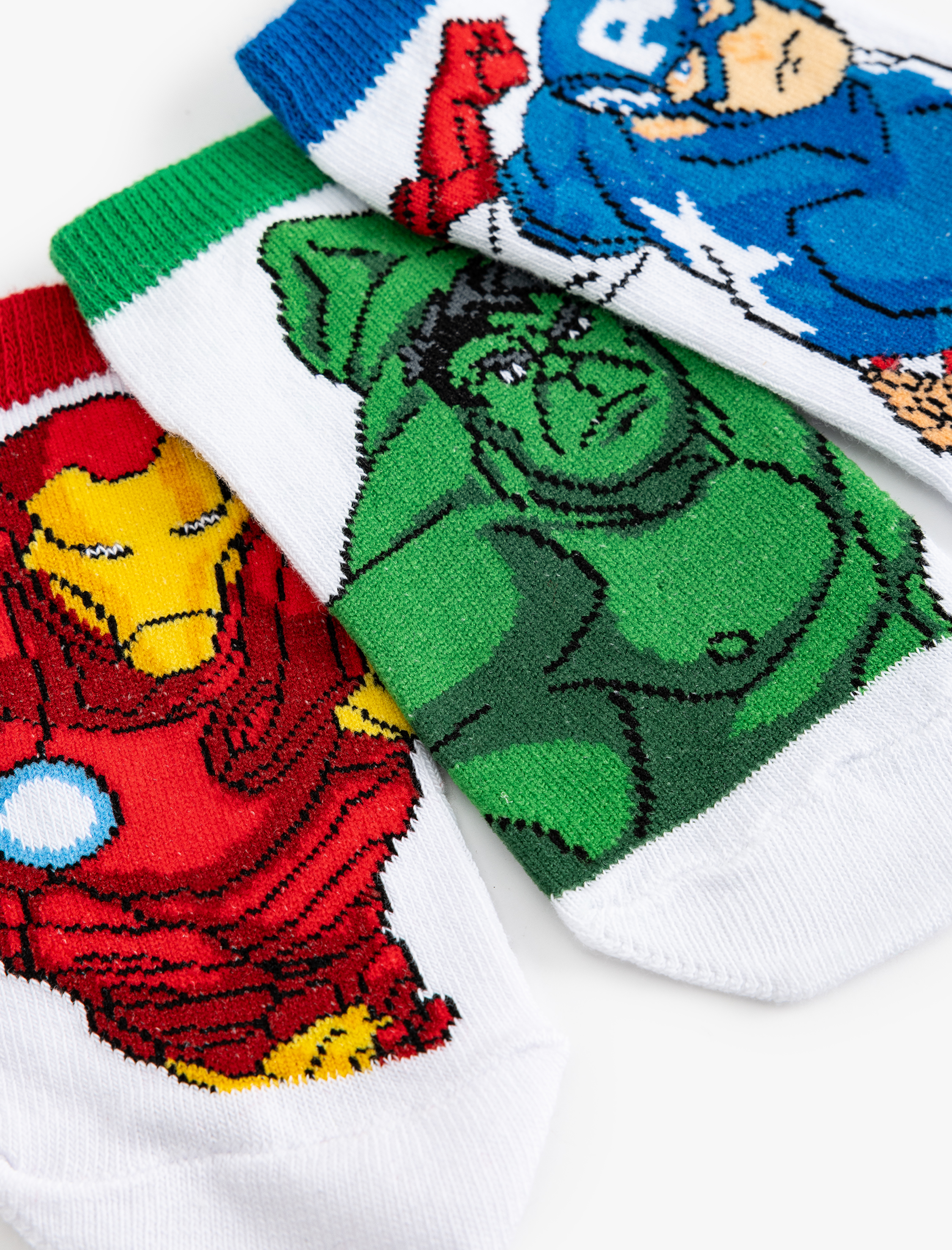  Erkek Çocuk 3'lü Marvel Baskılı Çorap Seti Lisanslı