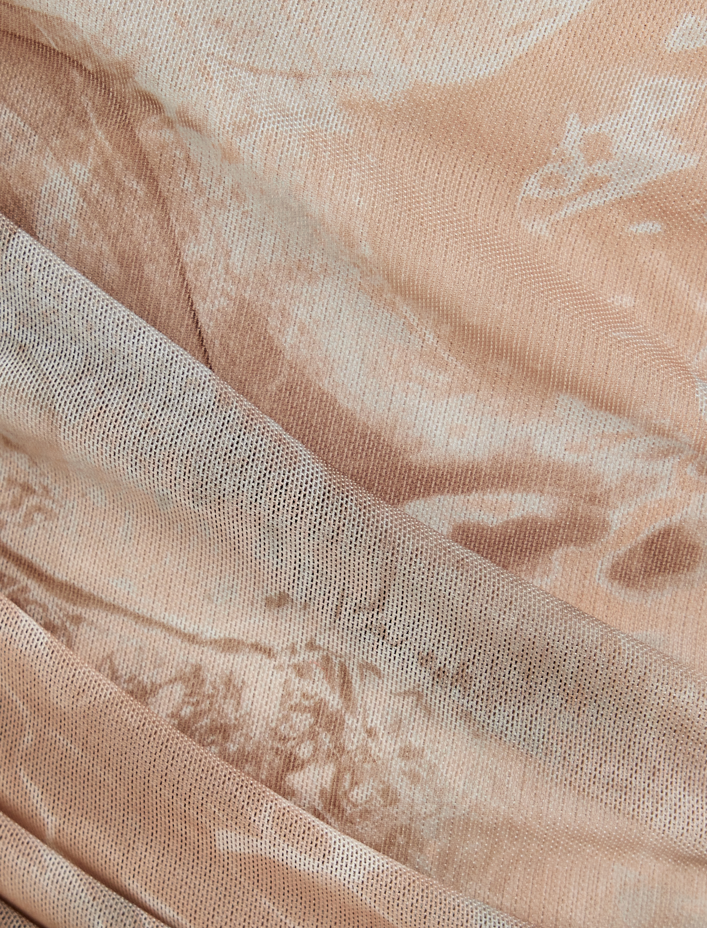   Koton X Sima Tarkan - Tül İnce Askılı Kruvaze Üst Astarlı Renk Geçişli Desenli Drapeli