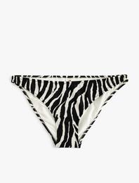 Zebra Desenli Bikini Altı Astarlı