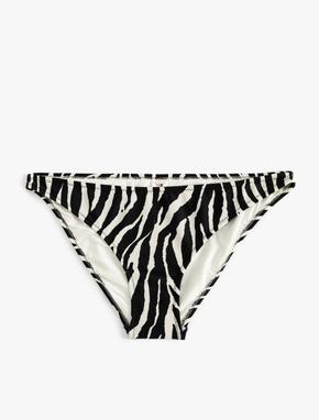 Zebra Desenli Bikini Altı Astarlı