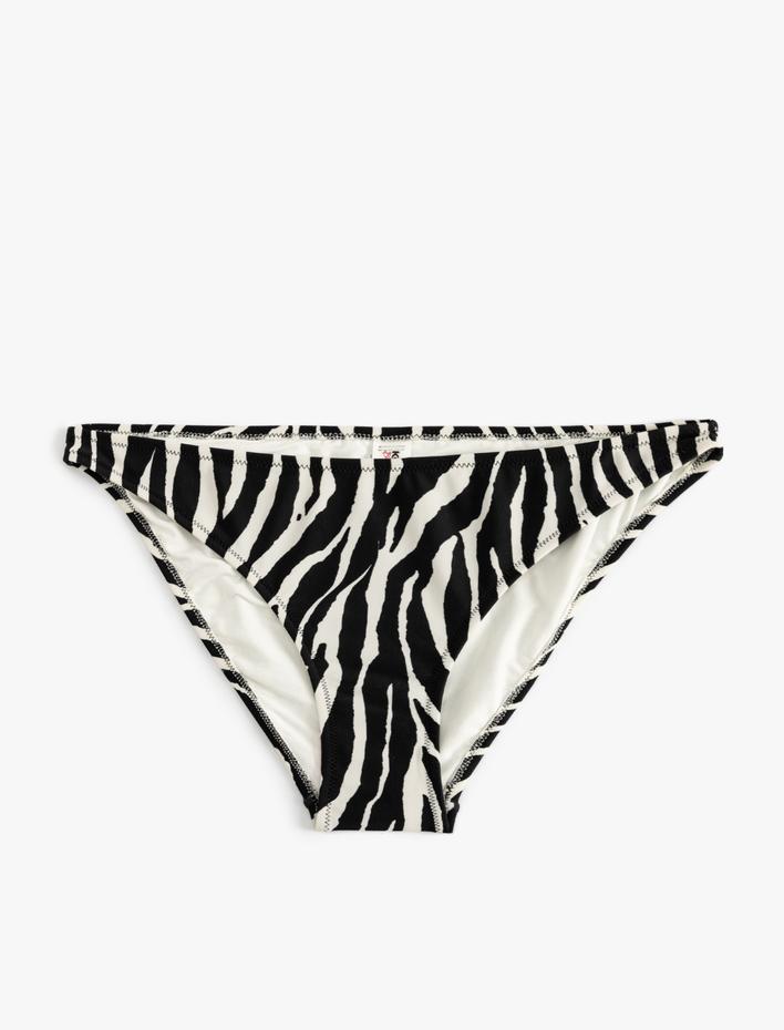  Zebra Desenli Bikini Altı Astarlı