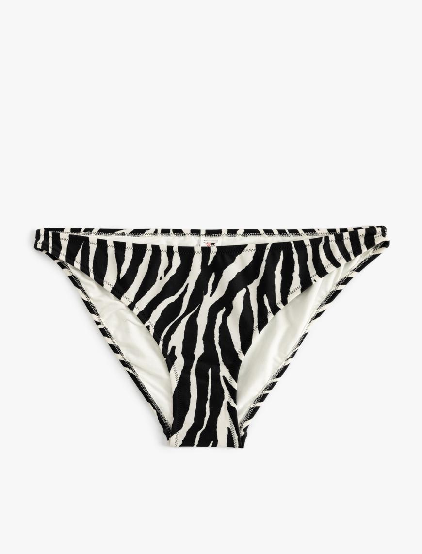   Zebra Desenli Bikini Altı Astarlı