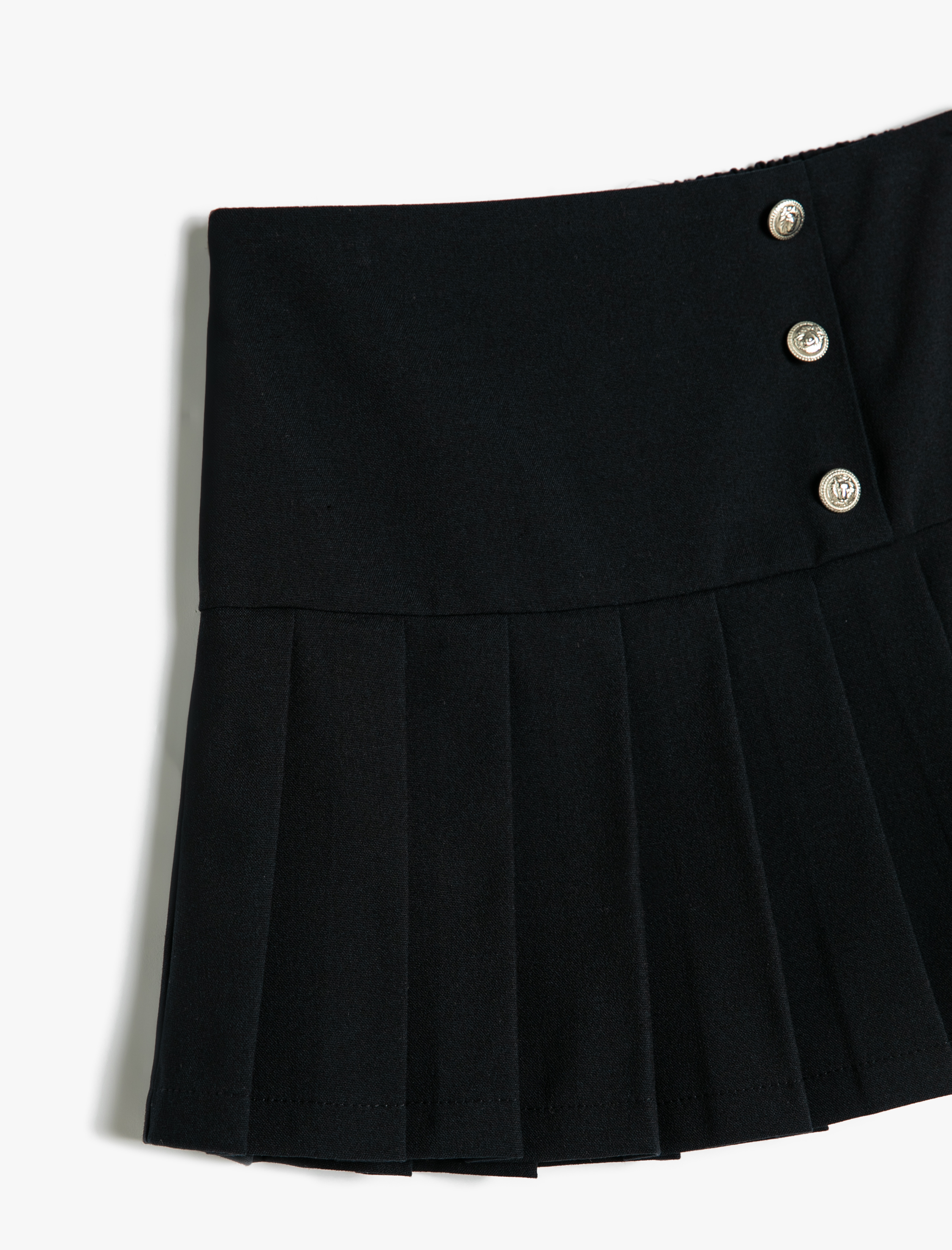  Kız Çocuk Basic Pileli Etek Beli Lastikli