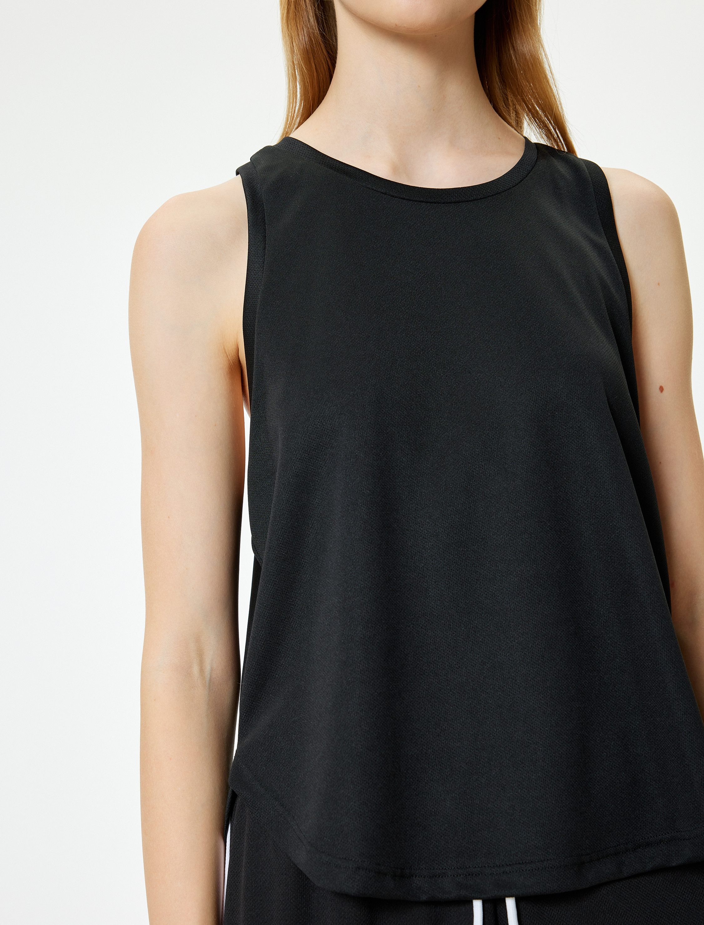   Sporcu Atleti Basic Bisiklet Yaka Kolsuz Rahat Kesim İnterlok