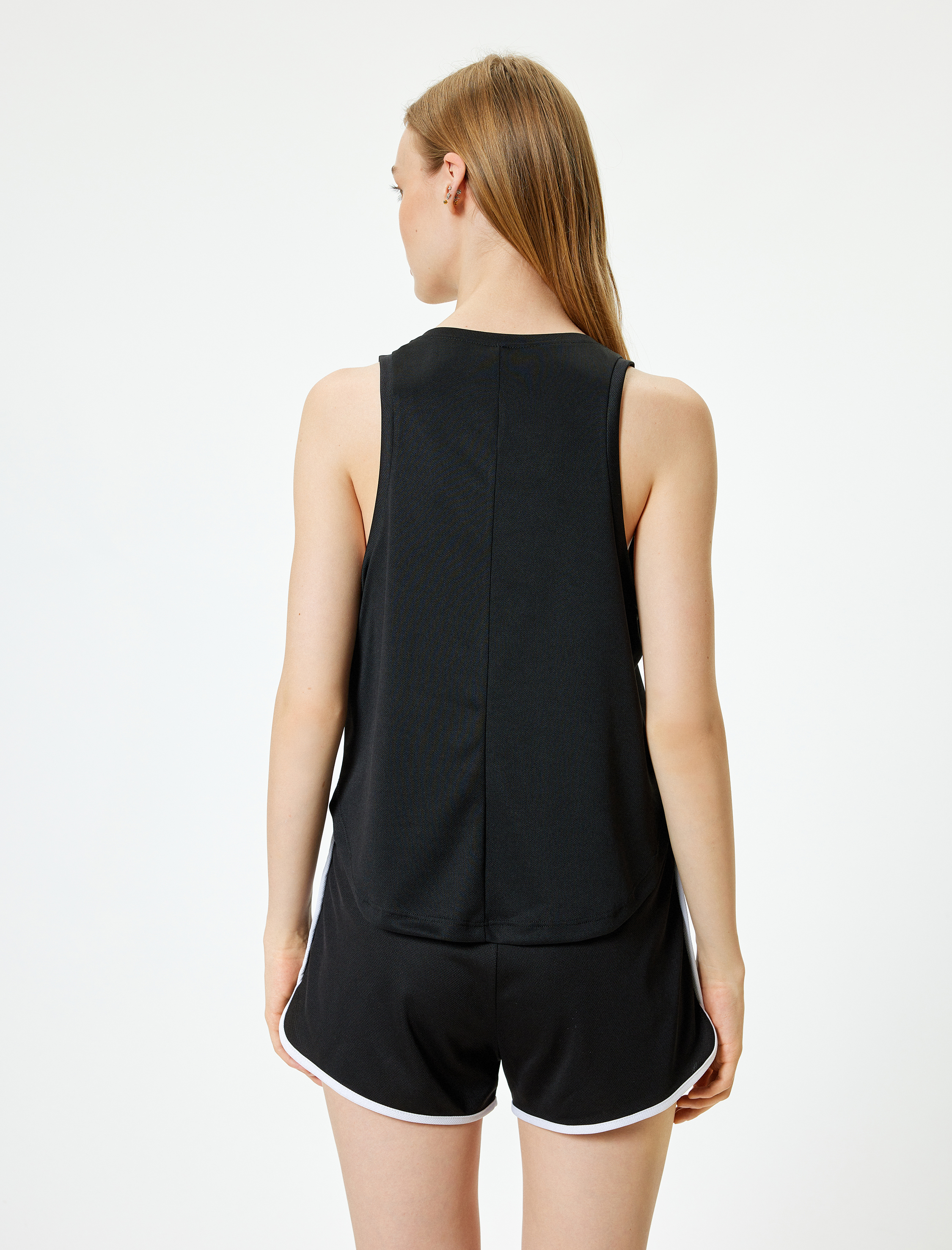   Sporcu Atleti Basic Bisiklet Yaka Kolsuz Rahat Kesim İnterlok