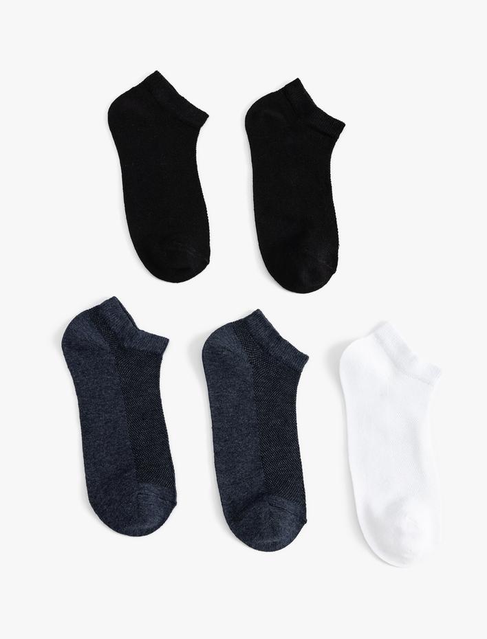 Erkek 5'li Patik Çorap Seti Basic Pamuk Karışımlı