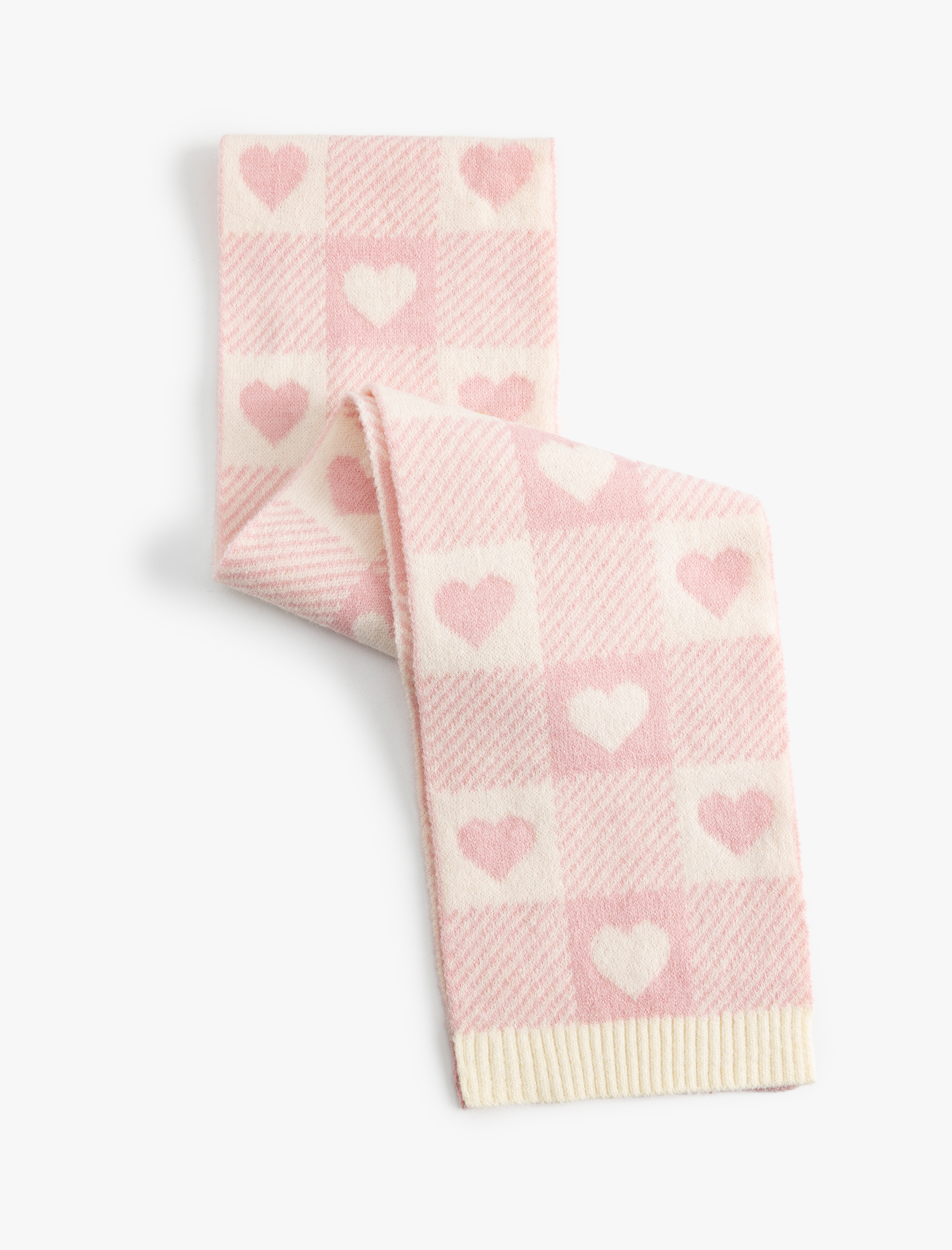  Kız Çocuk Atkı Kalp Detaylı