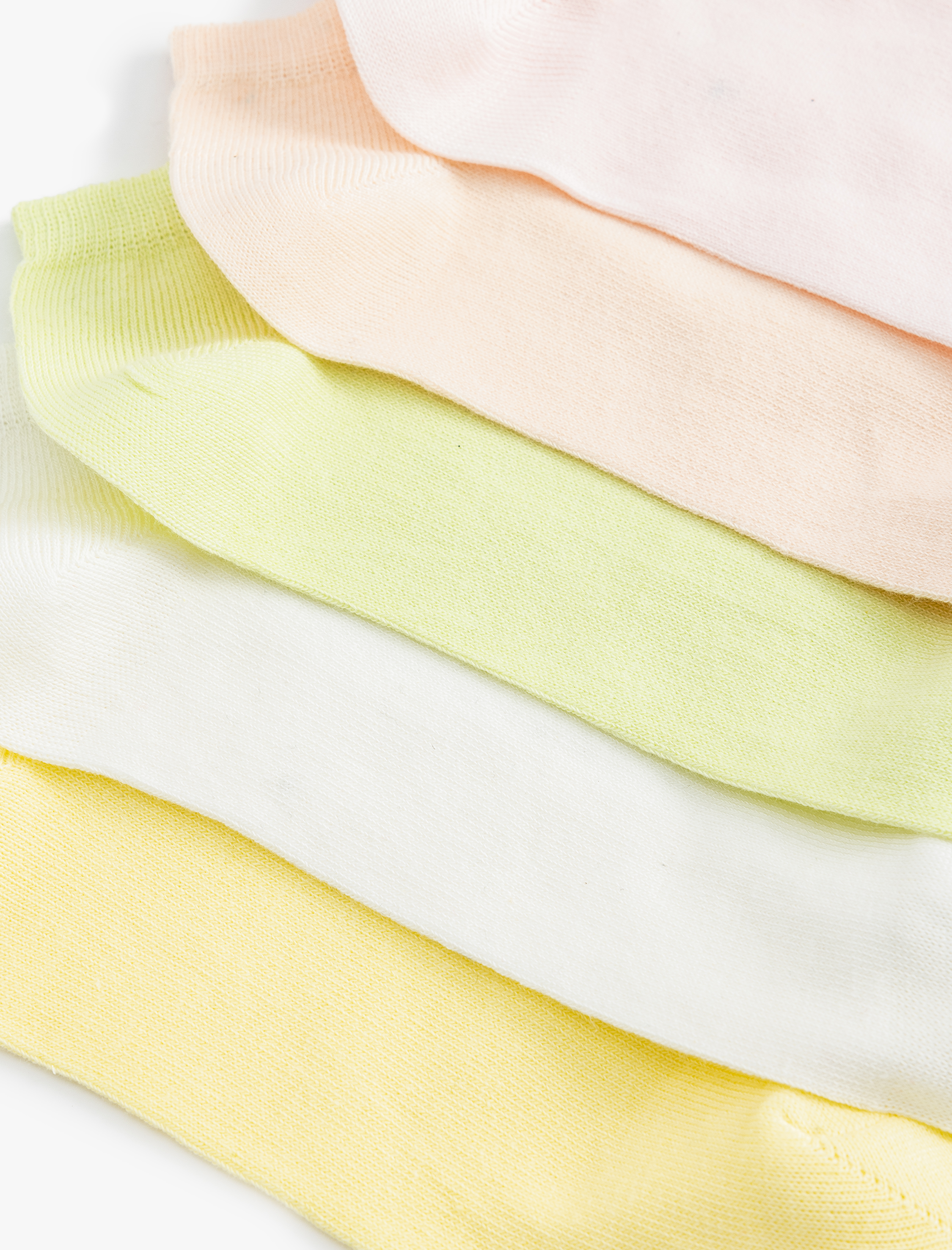  Kadın 5'li Patik Çorap Seti Basic Çok Renkli