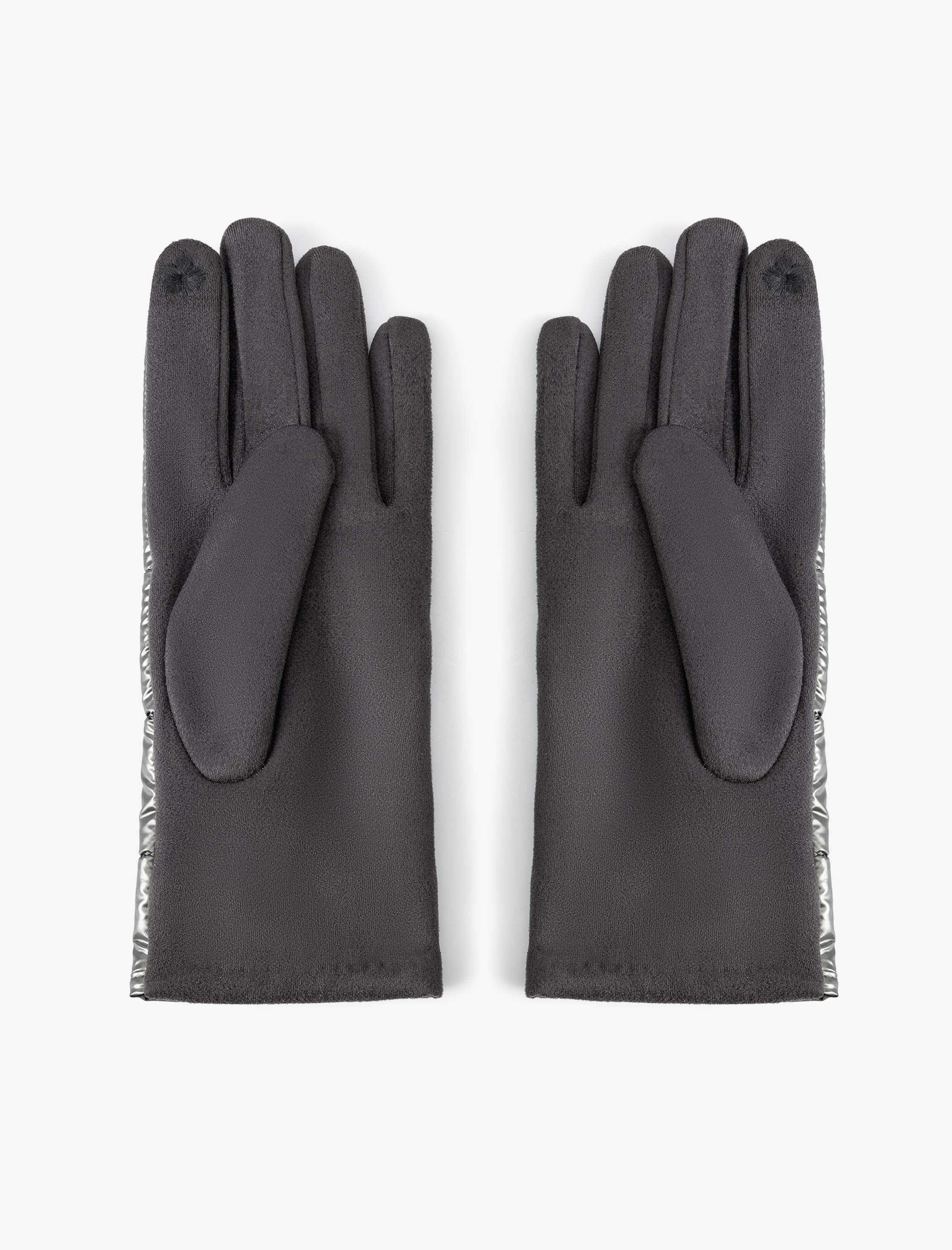 Kadın Metalik Parlak Şişme Eldiven