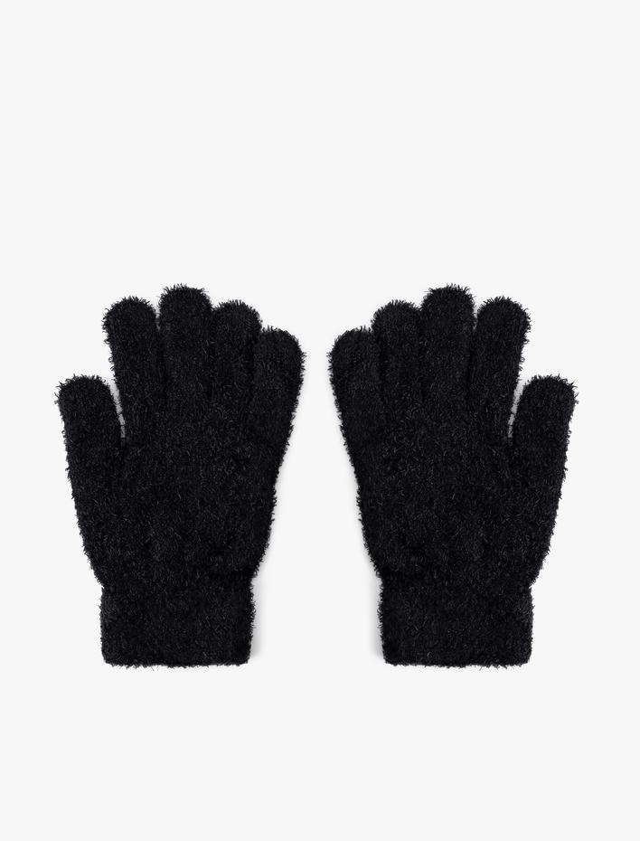 Kadın Peluş Eldiven Yumuşak Dokulu