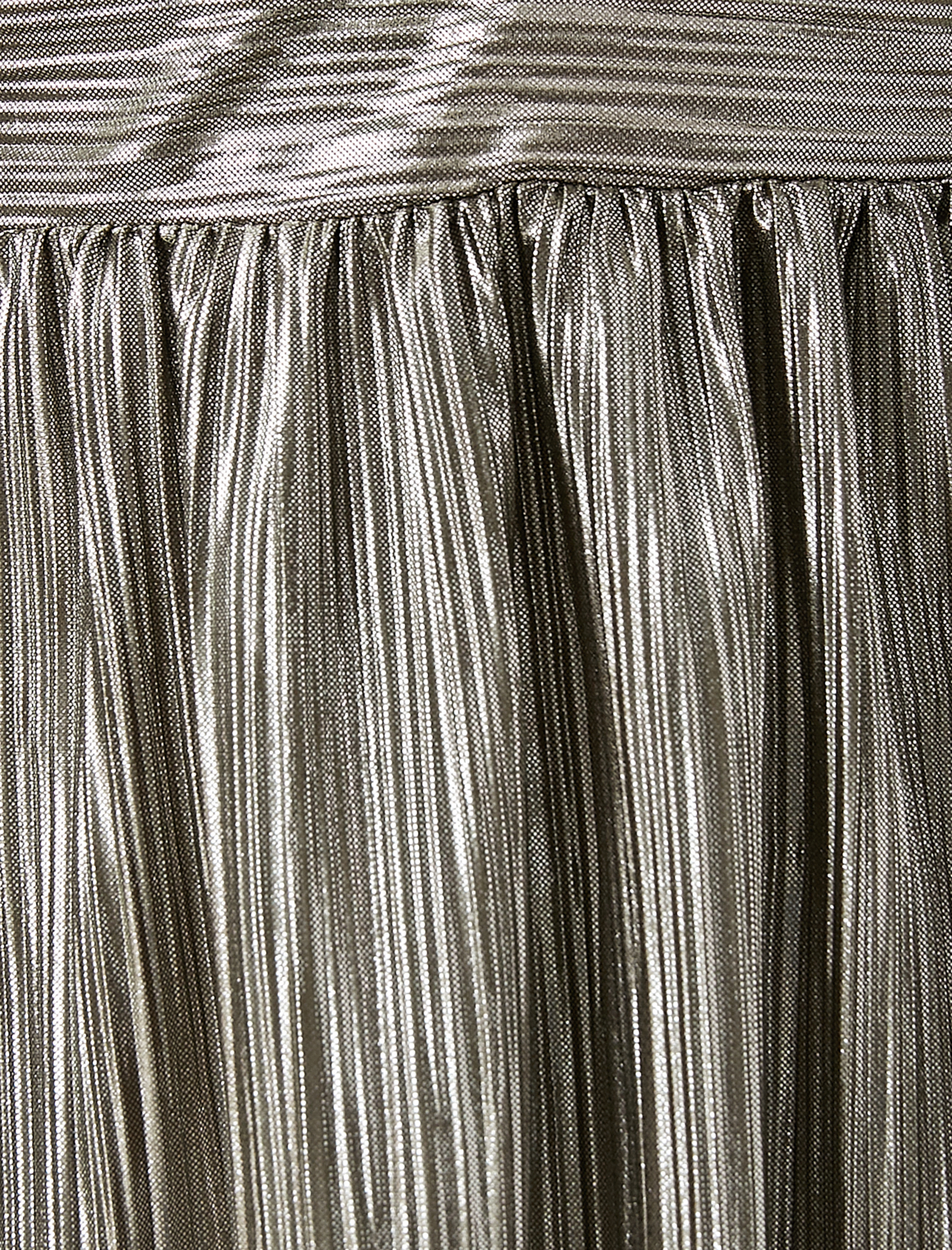   Parlak Mini Abiye Elbise Uzun Kollu V Yaka