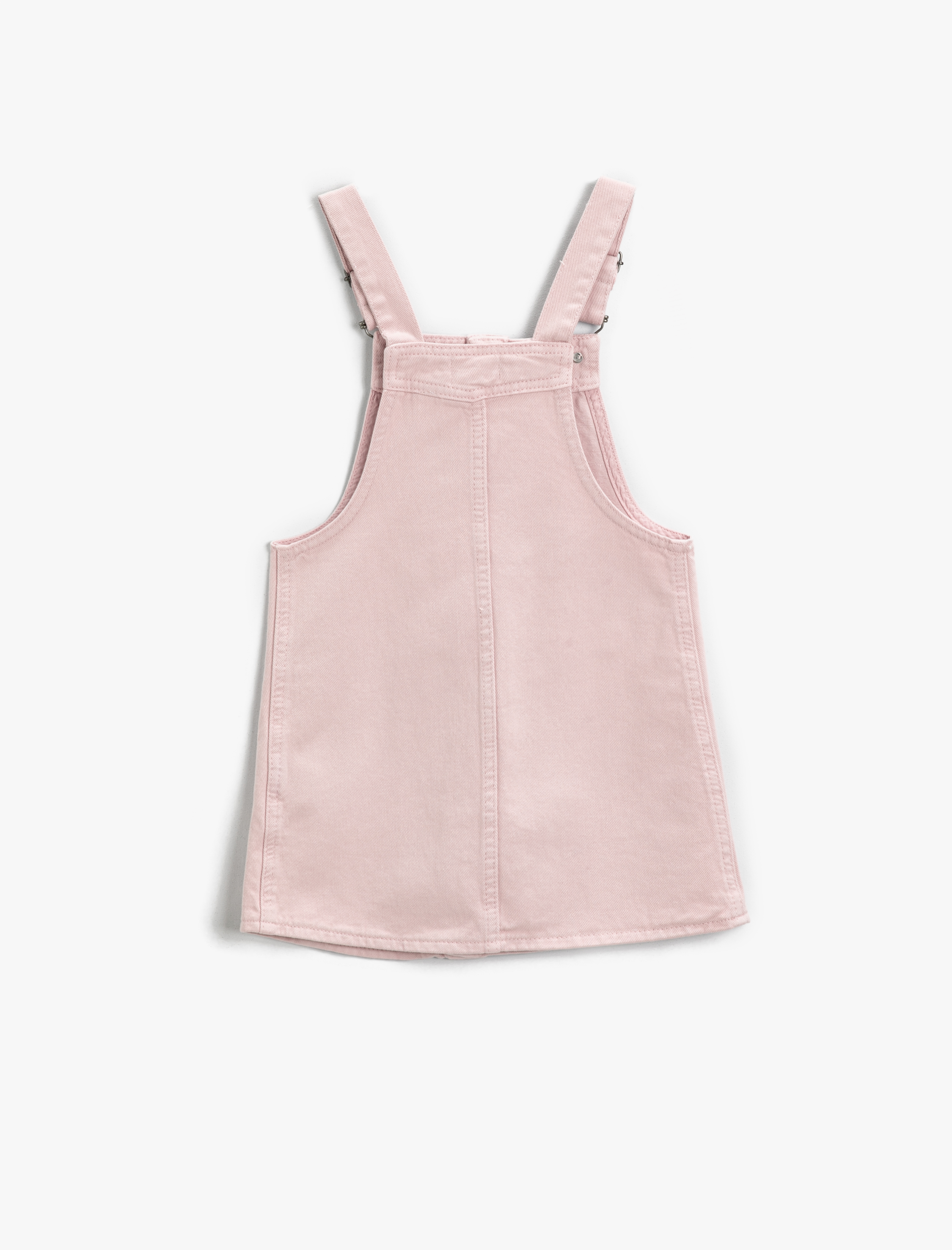  Kız Çocuk Basic Kot Salopet Elbise Pamuklu