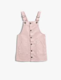 Basic Kot Salopet Elbise Pamuklu