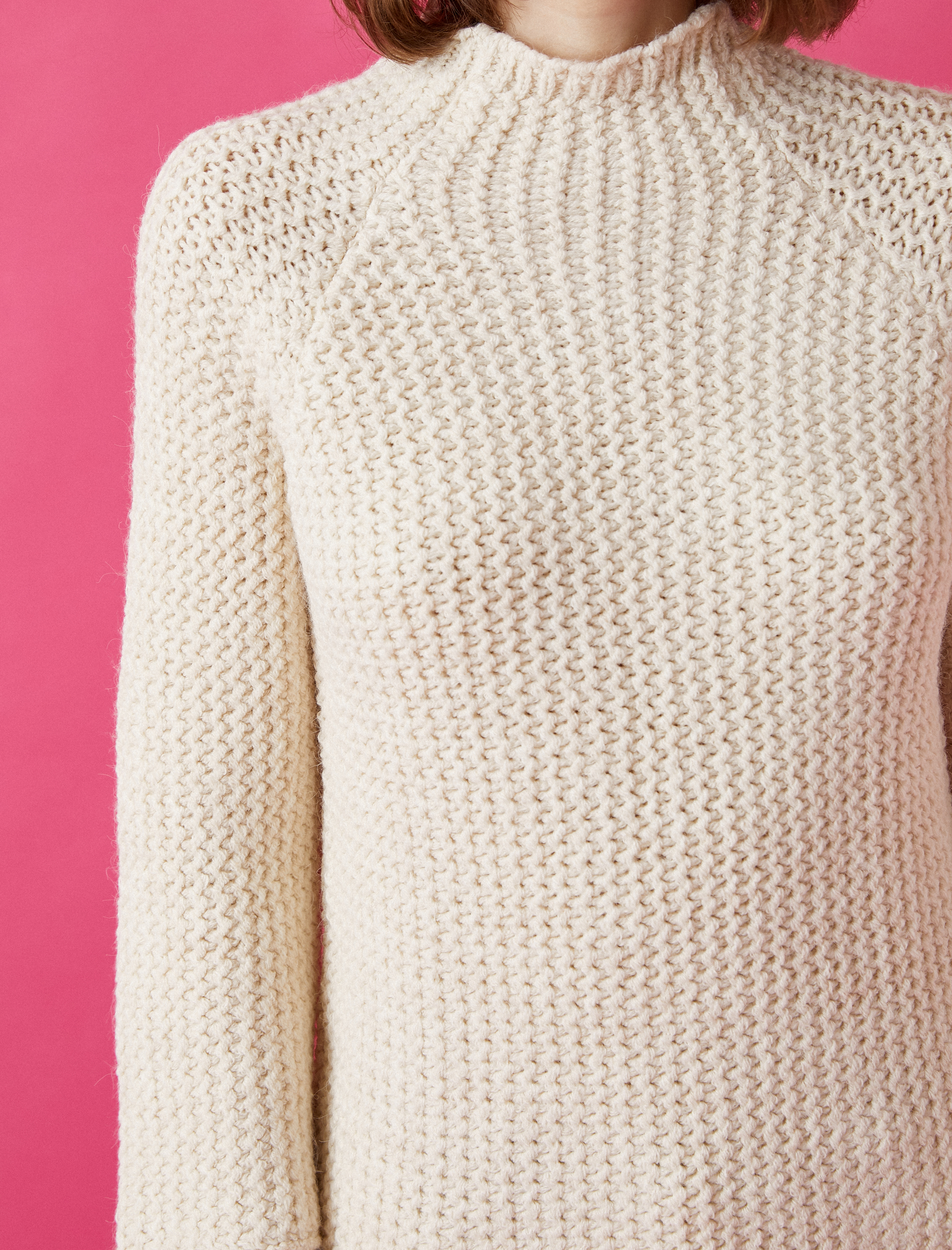   Balıkçı Yaka Uzun Kollu Oversize Triko Kazak