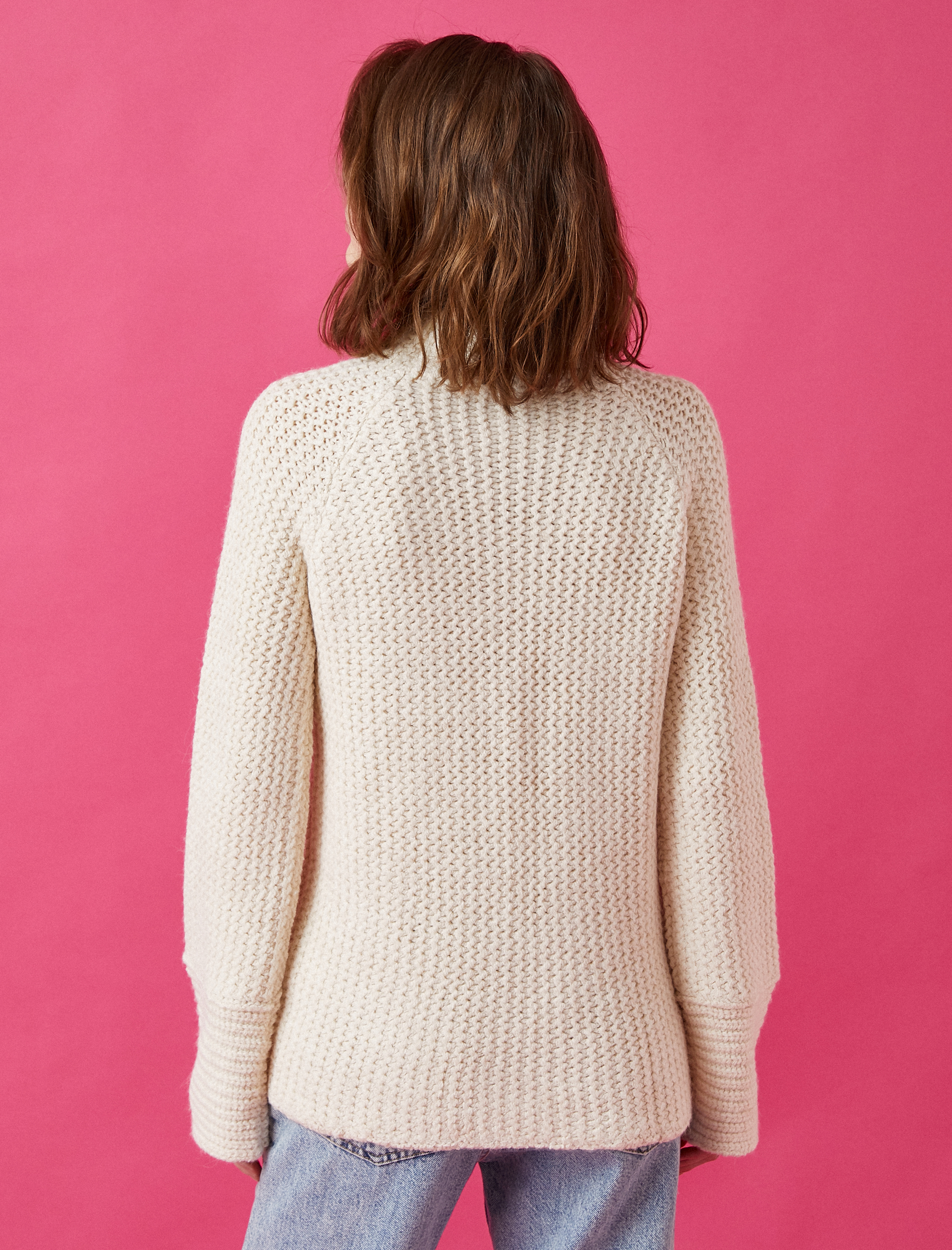   Balıkçı Yaka Uzun Kollu Oversize Triko Kazak