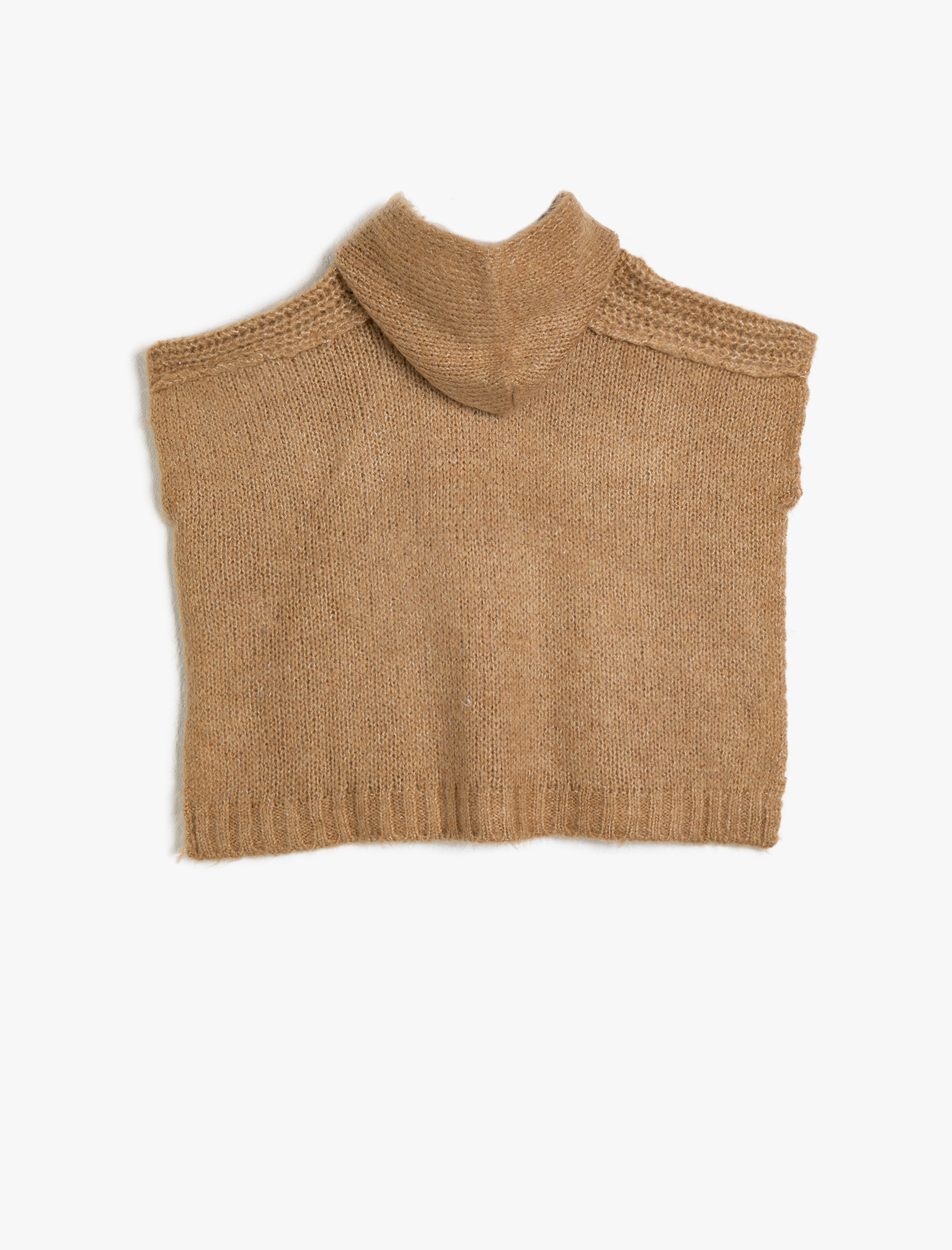 Kız Çocuk Cep Detaylı Triko Panço