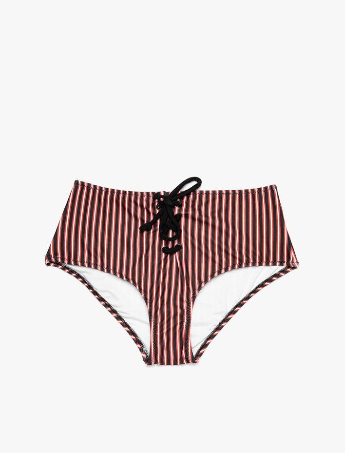  Çizgili Bikini Altı