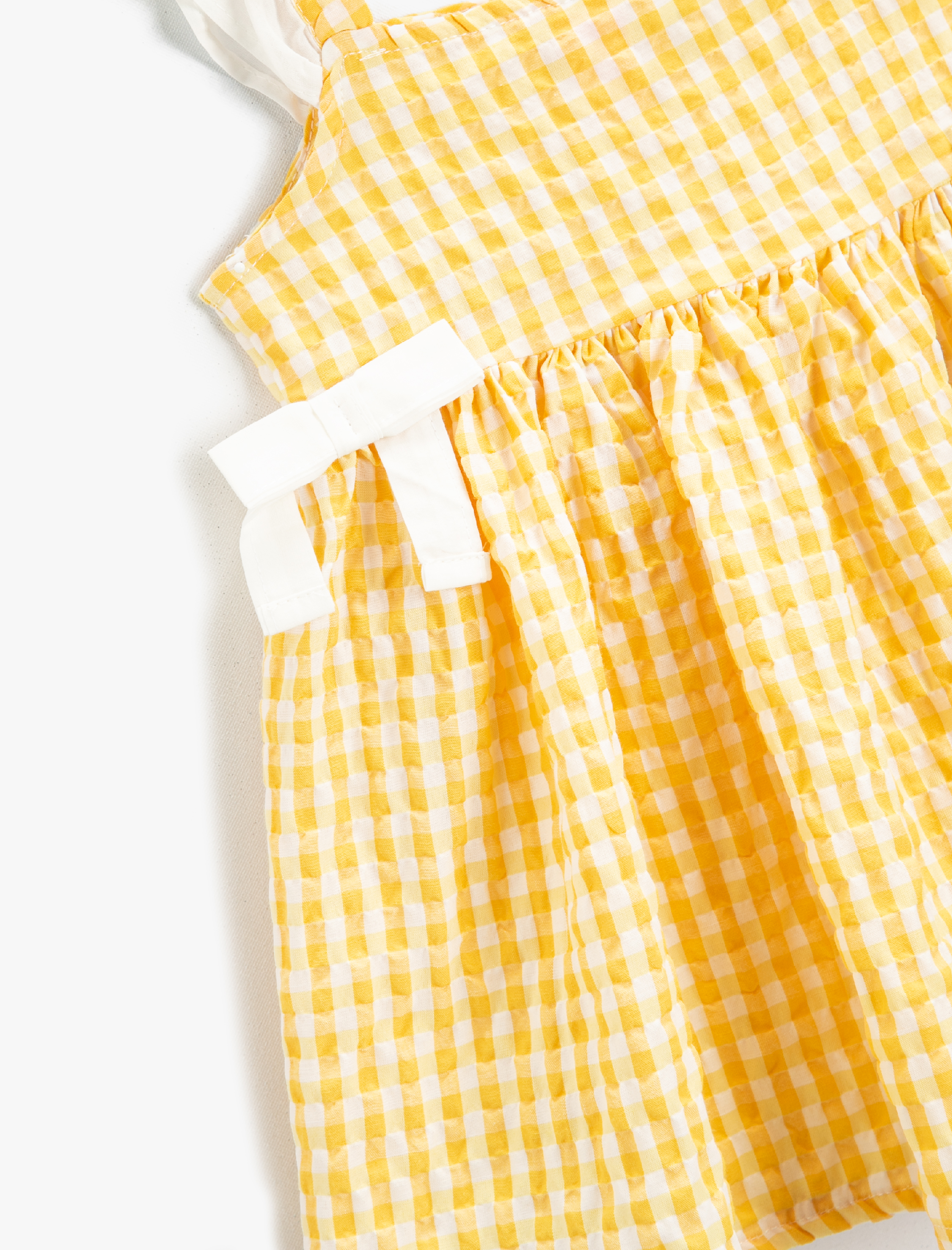  Kız Bebek Elbise Fırfırlı Askılı Pamuklu