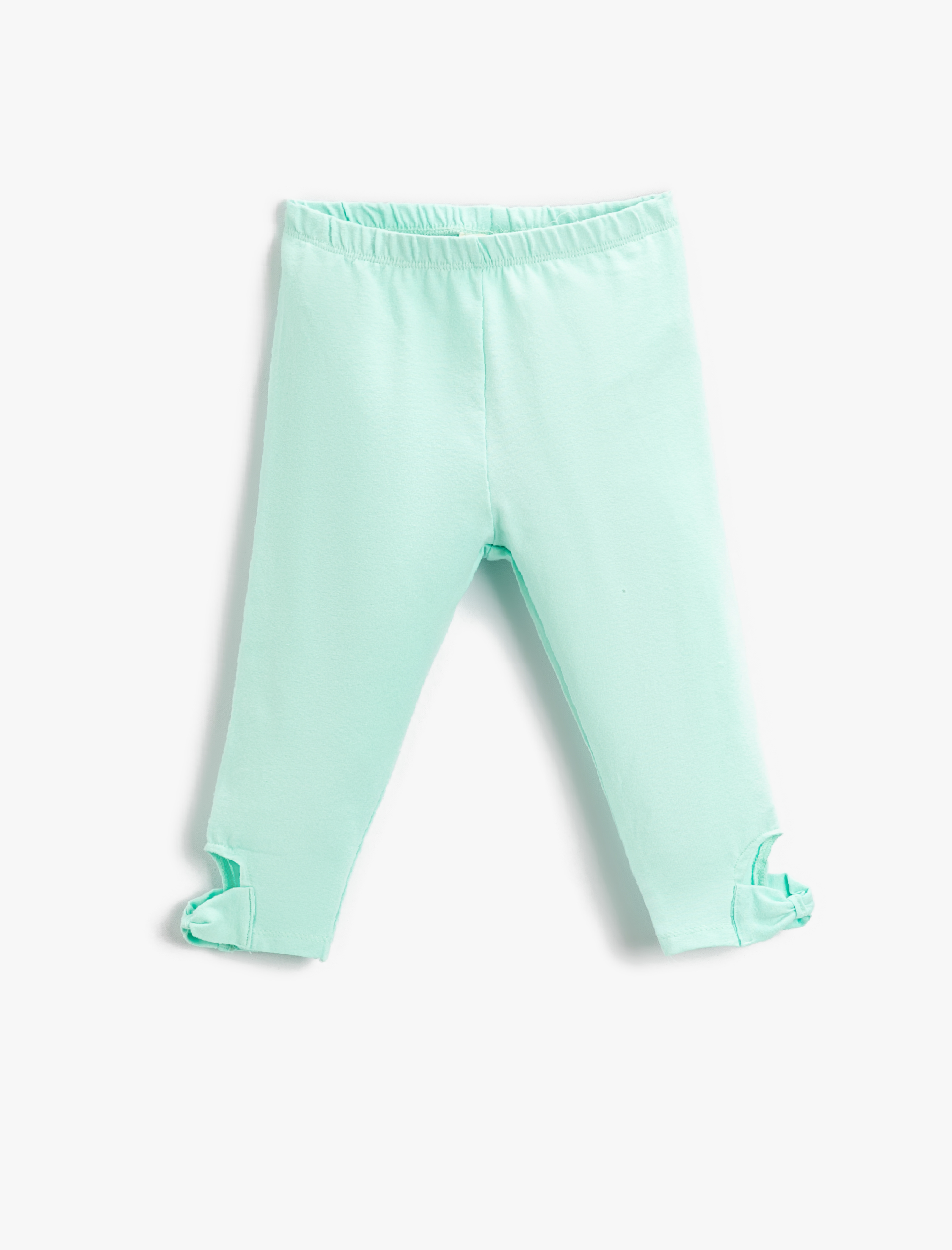  Kız Çocuk Cut Out  Detaylı Basic Tayt Pamuklu