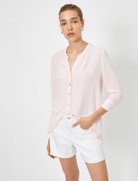 V Yaka Uzun Kollu Gömlek