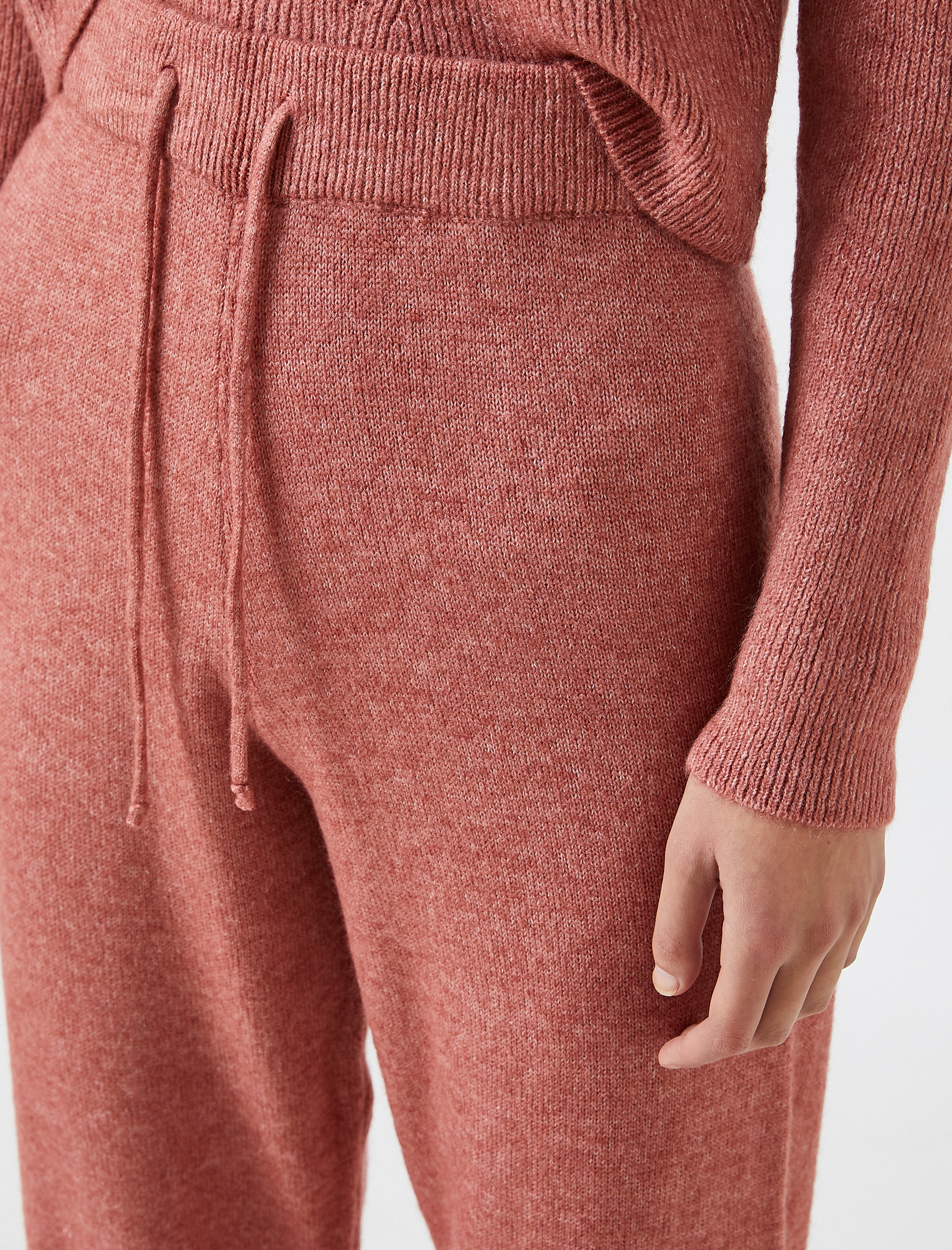   Beli Bağlamalı Triko Pantolon