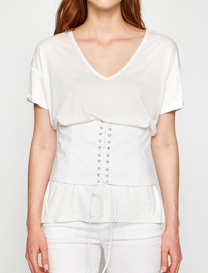  Kuş Gözü Detaylı Korse