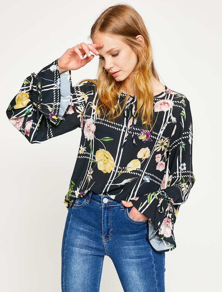  Çiçekli Bluz