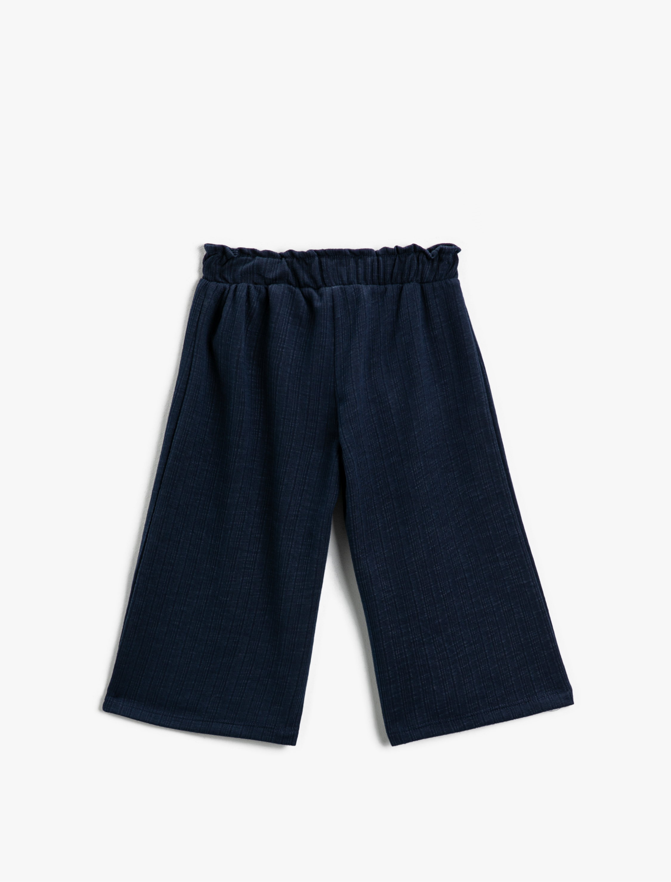  Kız Çocuk Kemer Detaylı Geniş Paça Pantolon