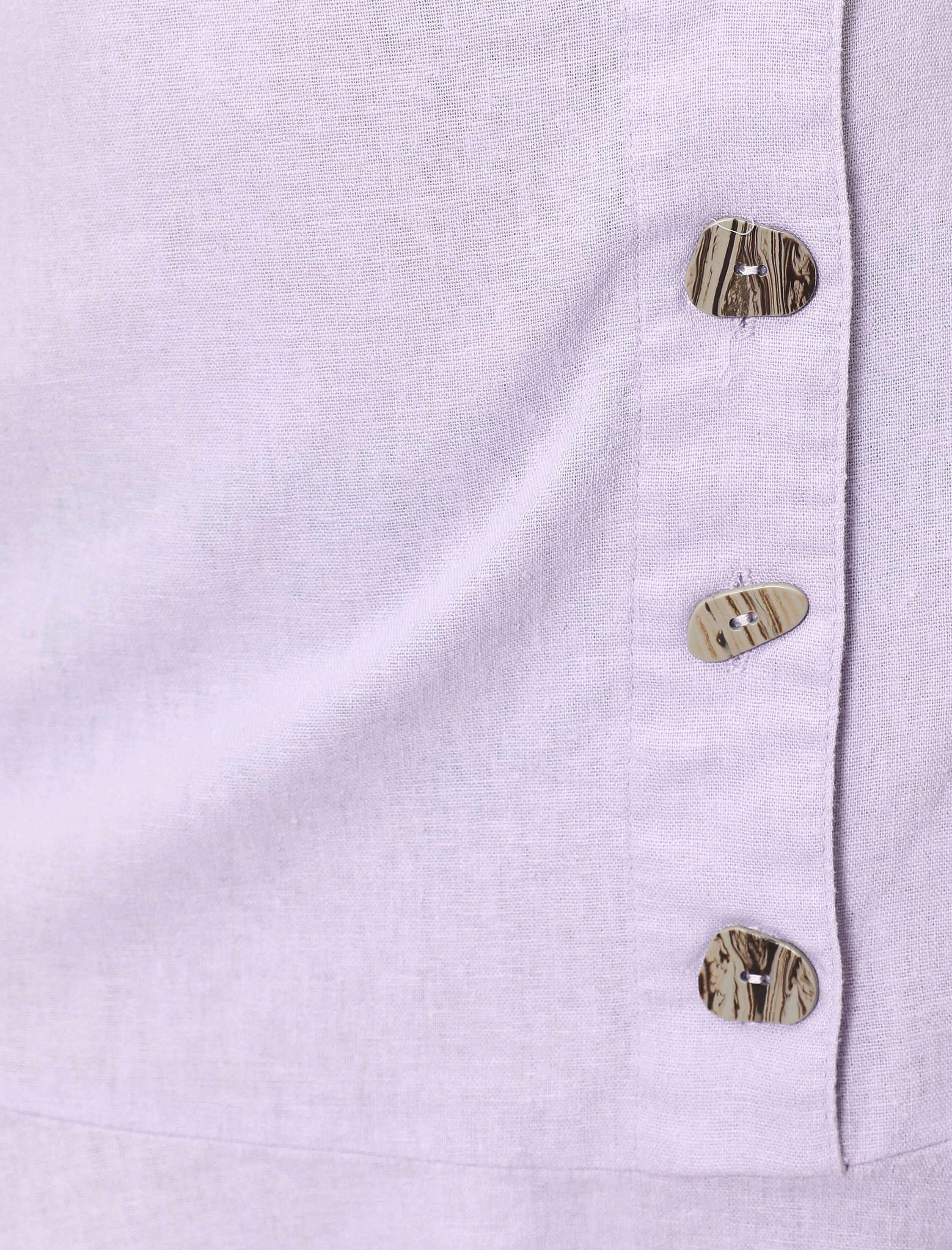   Keten Karışımlı Yüksek Bel Etek