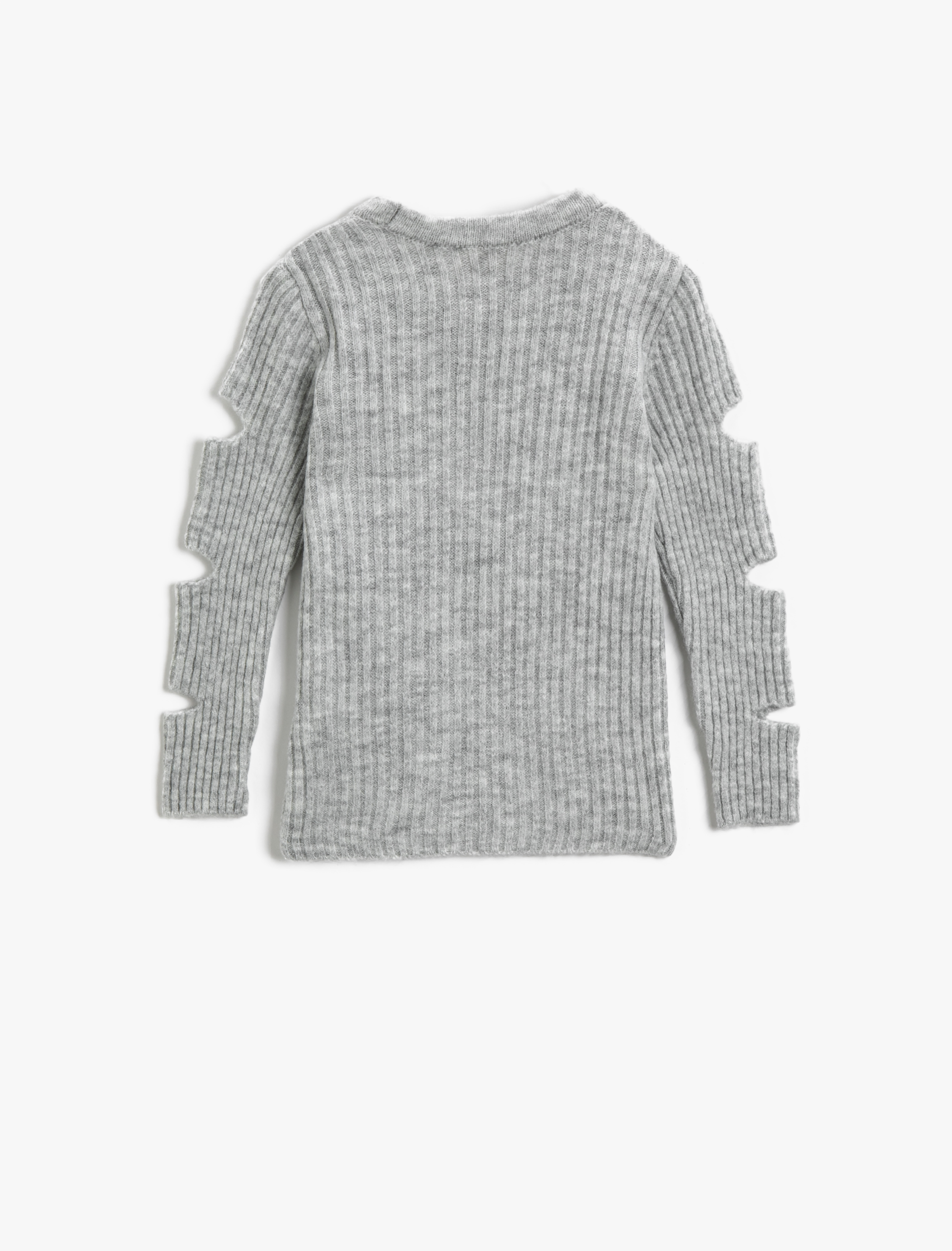  Kız Çocuk Fitilli Kazak Pencere Detaylı