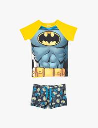 Batman Mayo Takım Deniz Şortu ve Tişört 2'li Lisanslı