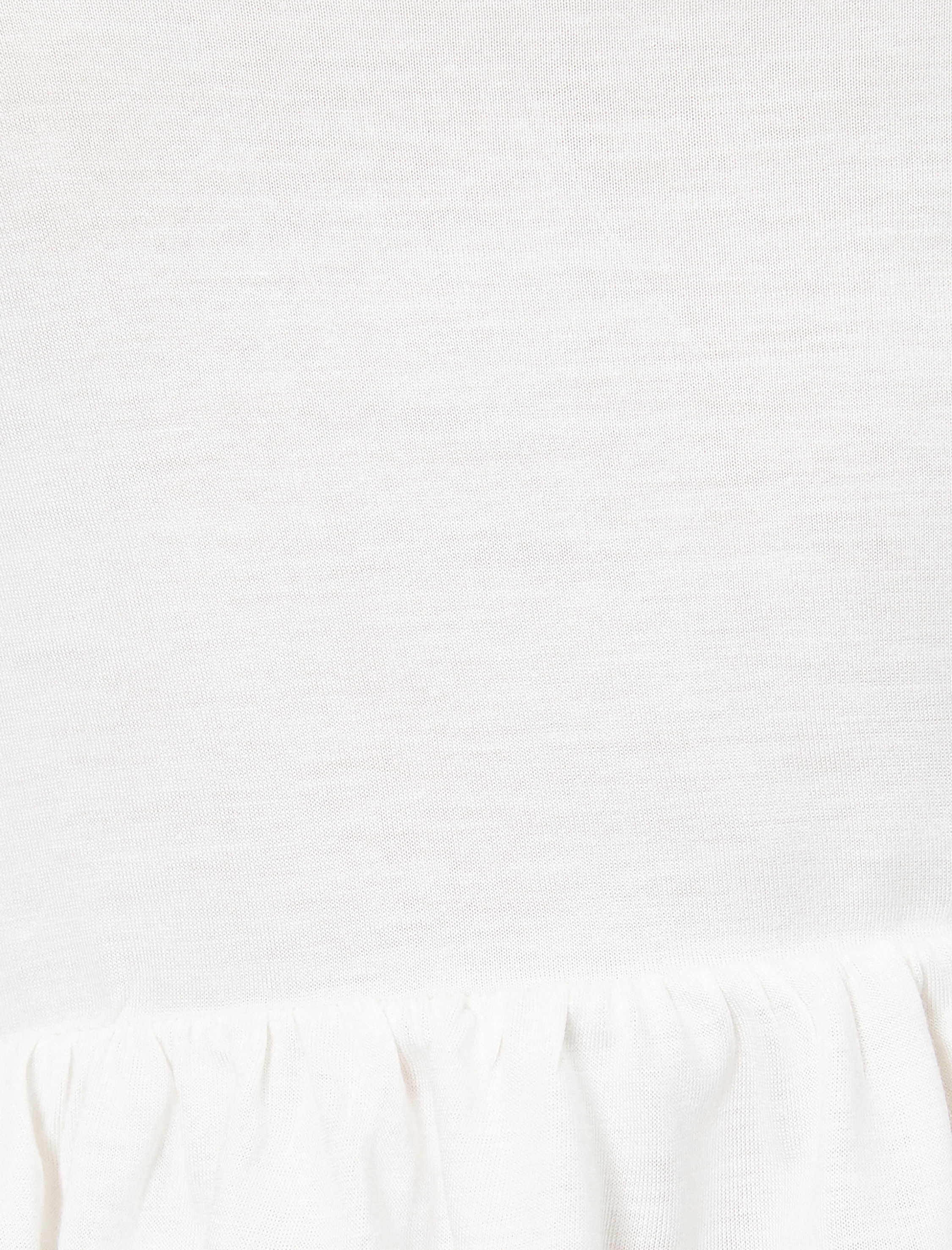   Kısa Kollu Fırfırlı Dantelli Crop Tişört