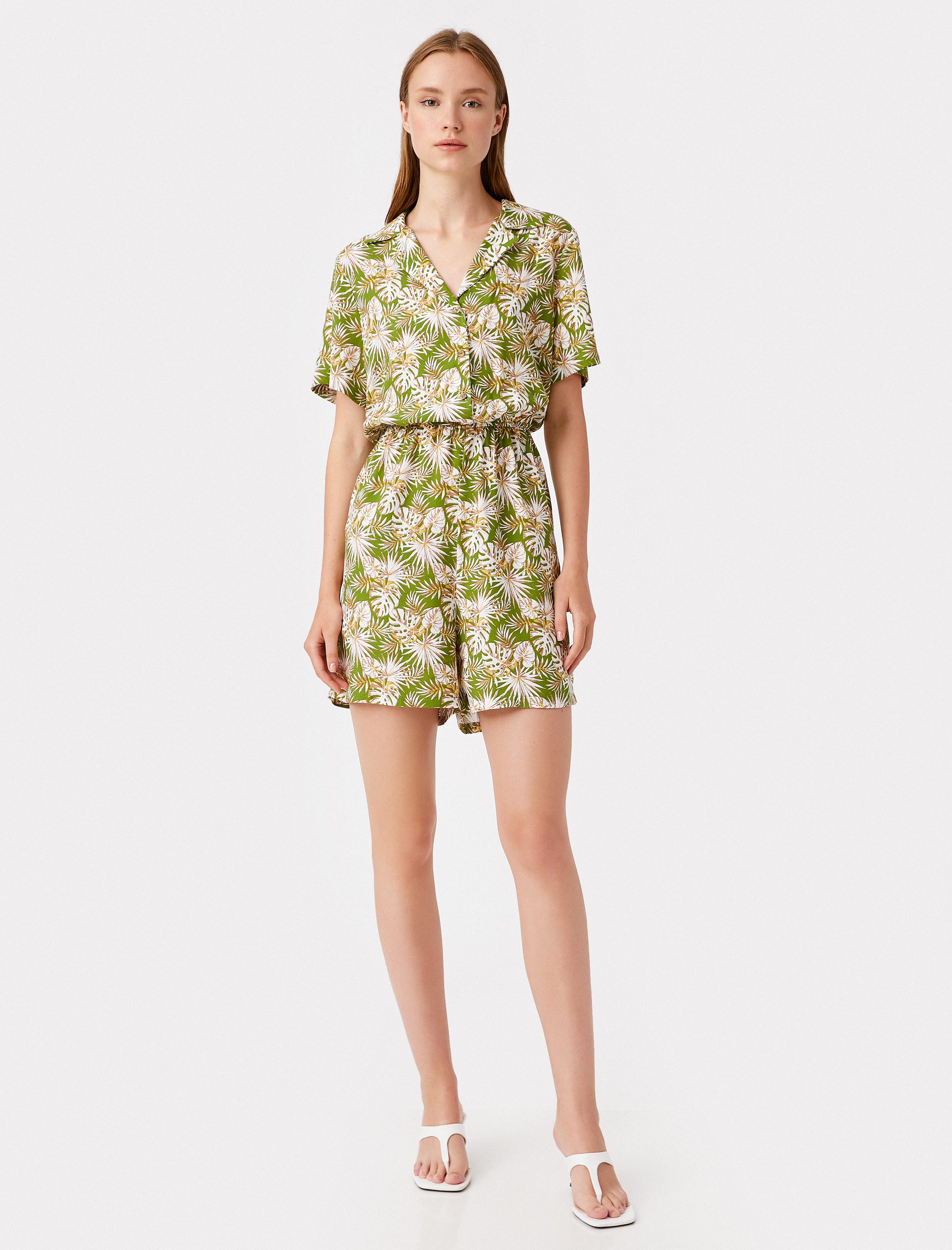   Desenli Tulum Kısa Kollu