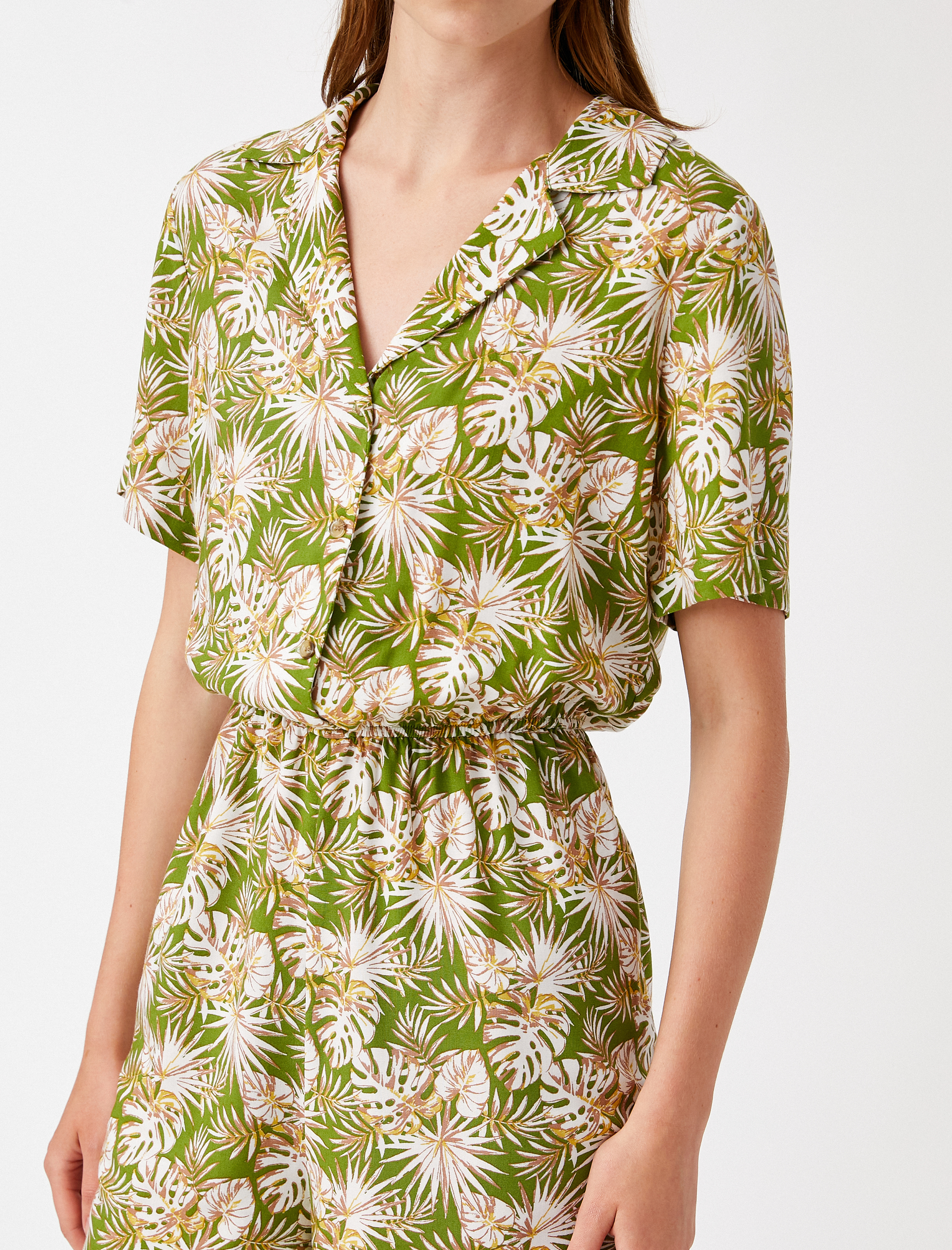   Desenli Tulum Kısa Kollu