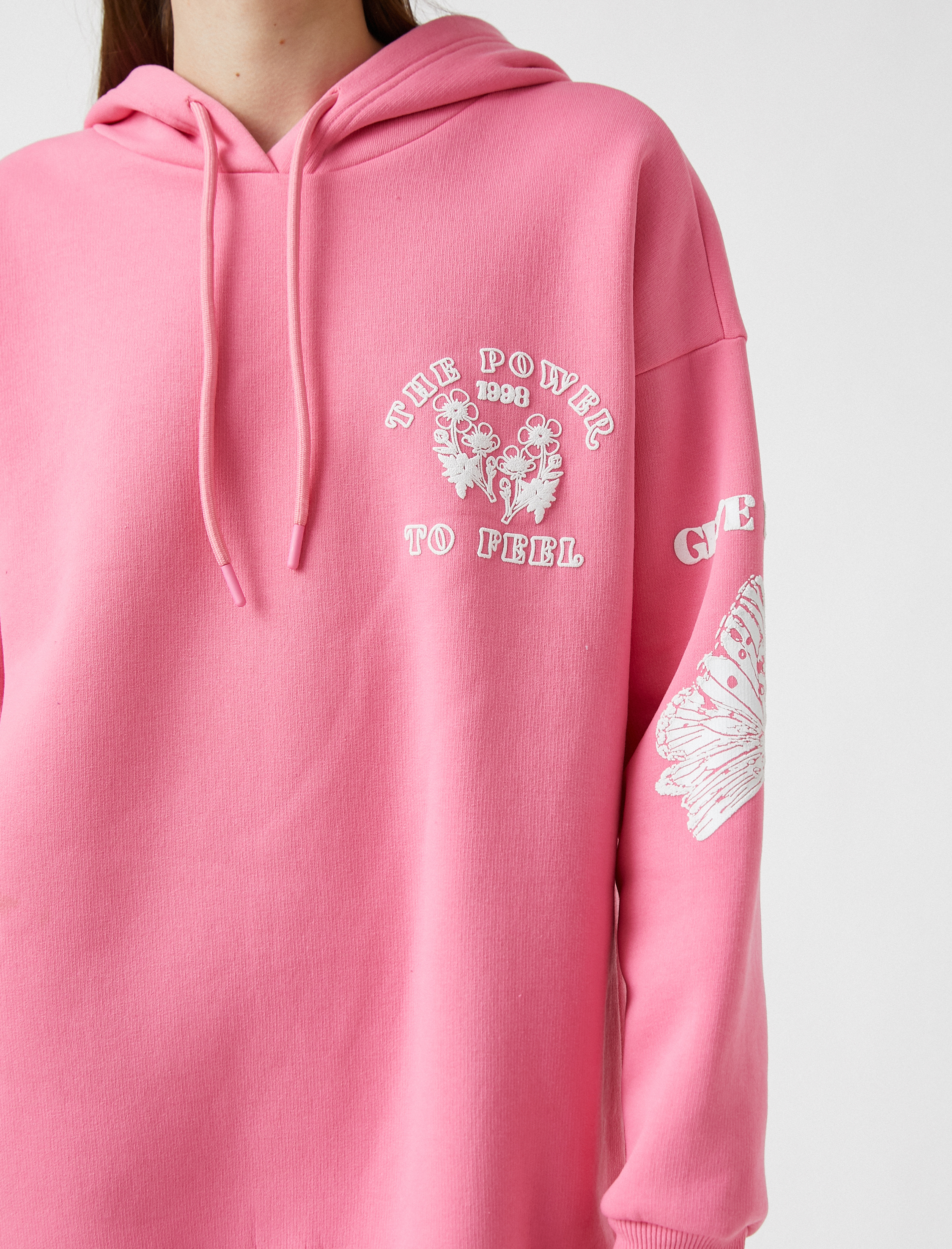   Kapüşonlu Baskılı Sweatshirt