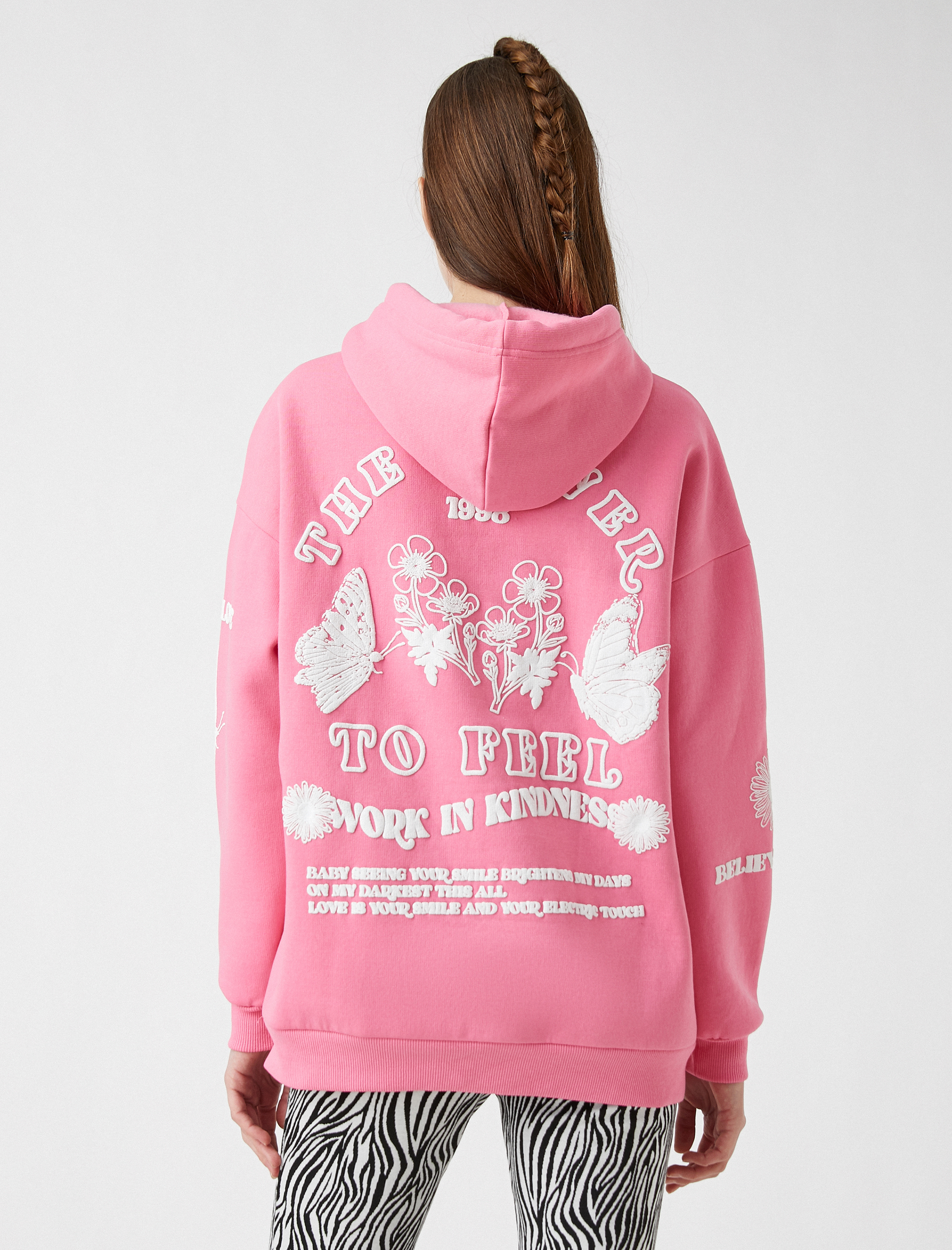   Kapüşonlu Baskılı Sweatshirt