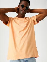 Basic Uzun Tişört Bisiklet Yaka