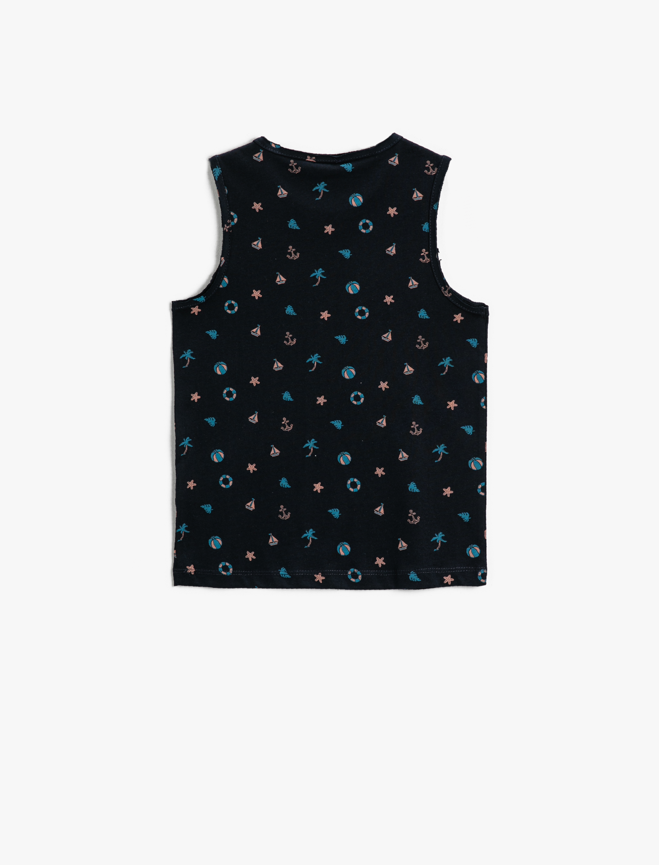  Erkek Çocuk Baskılı Atlet Bisiklet Yaka Pamuklu