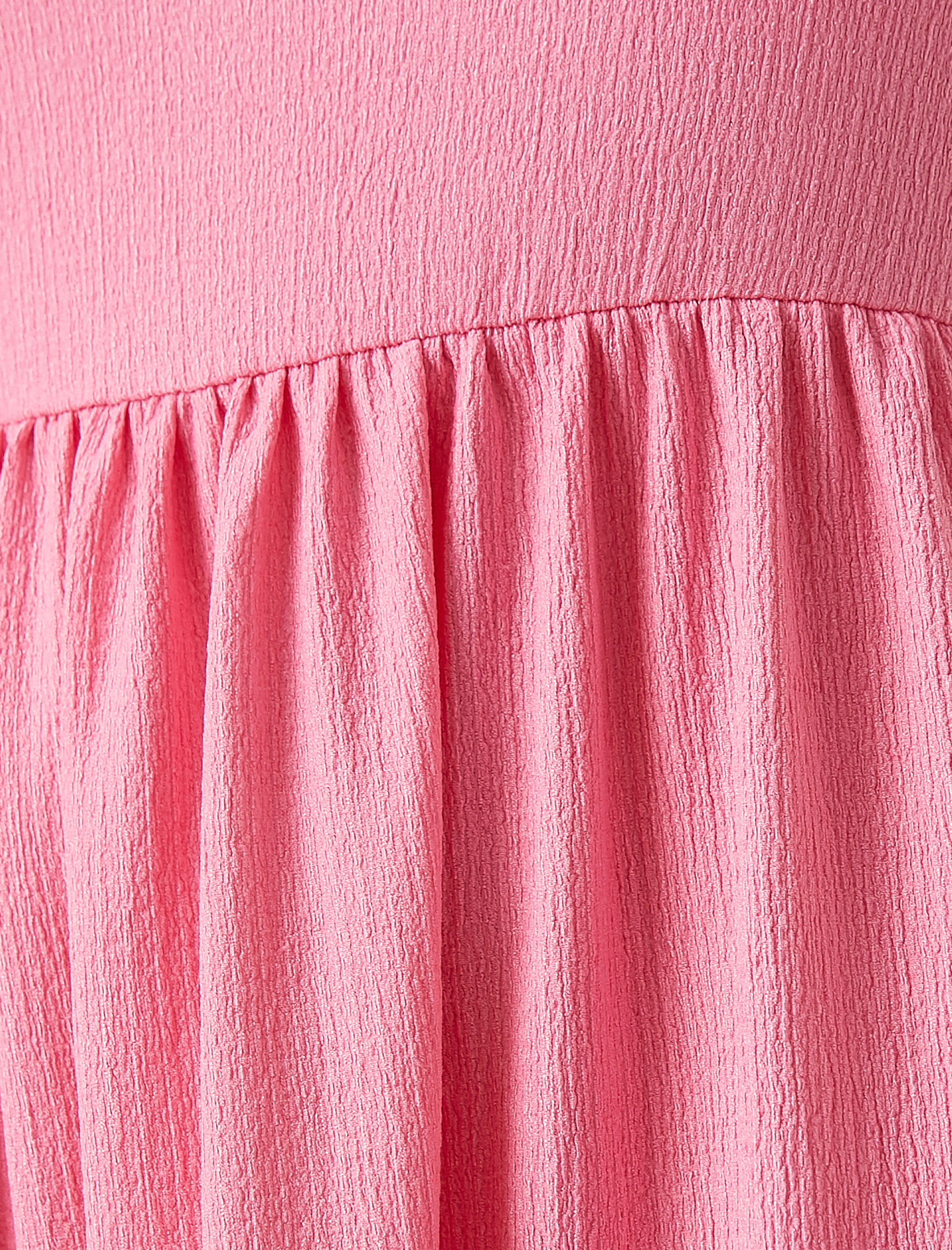   Midi Boy Fırfırlı Elbise Kolsuz