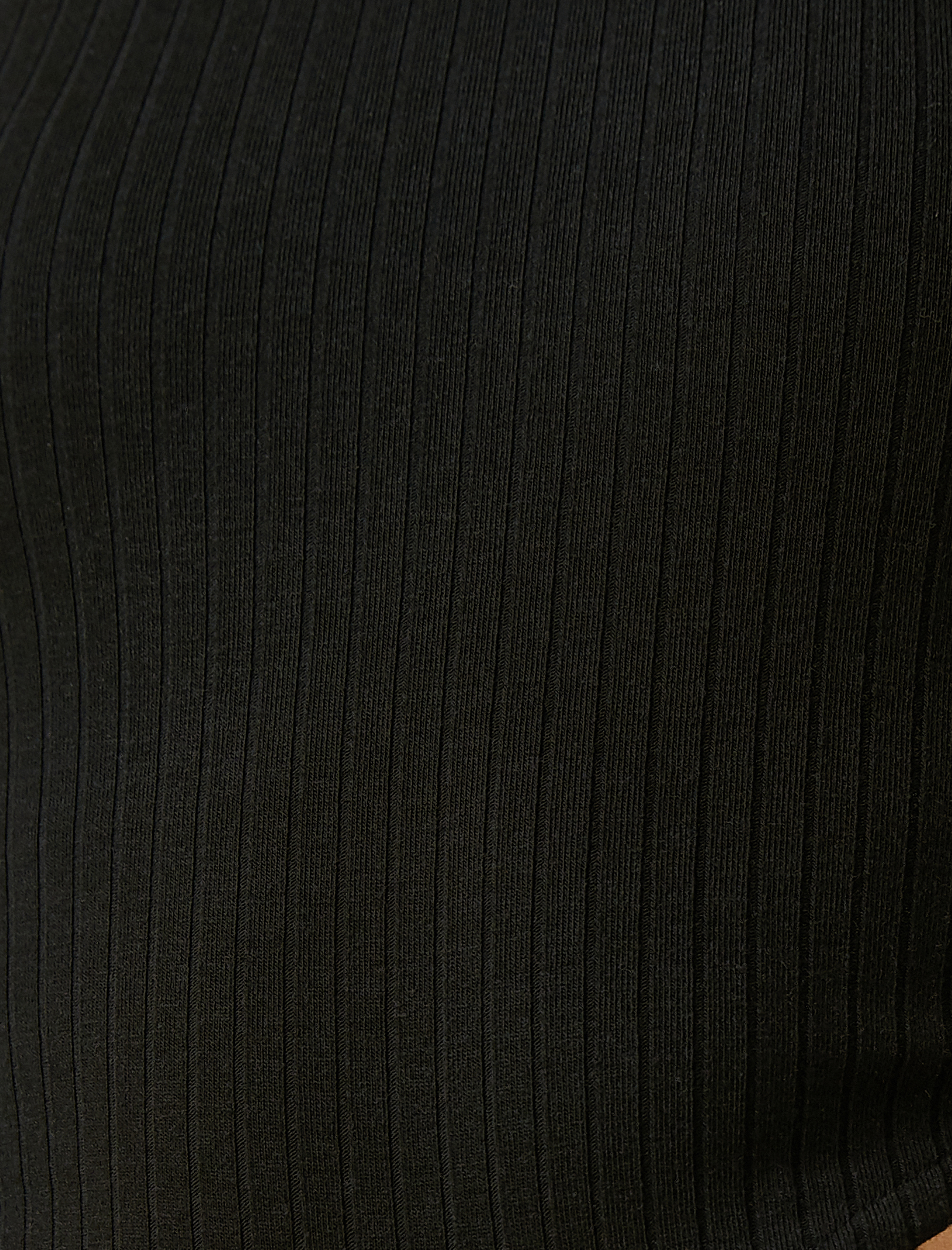   Pencere Detaylı Beli İpli Bisiklet Yaka Crop Atlet