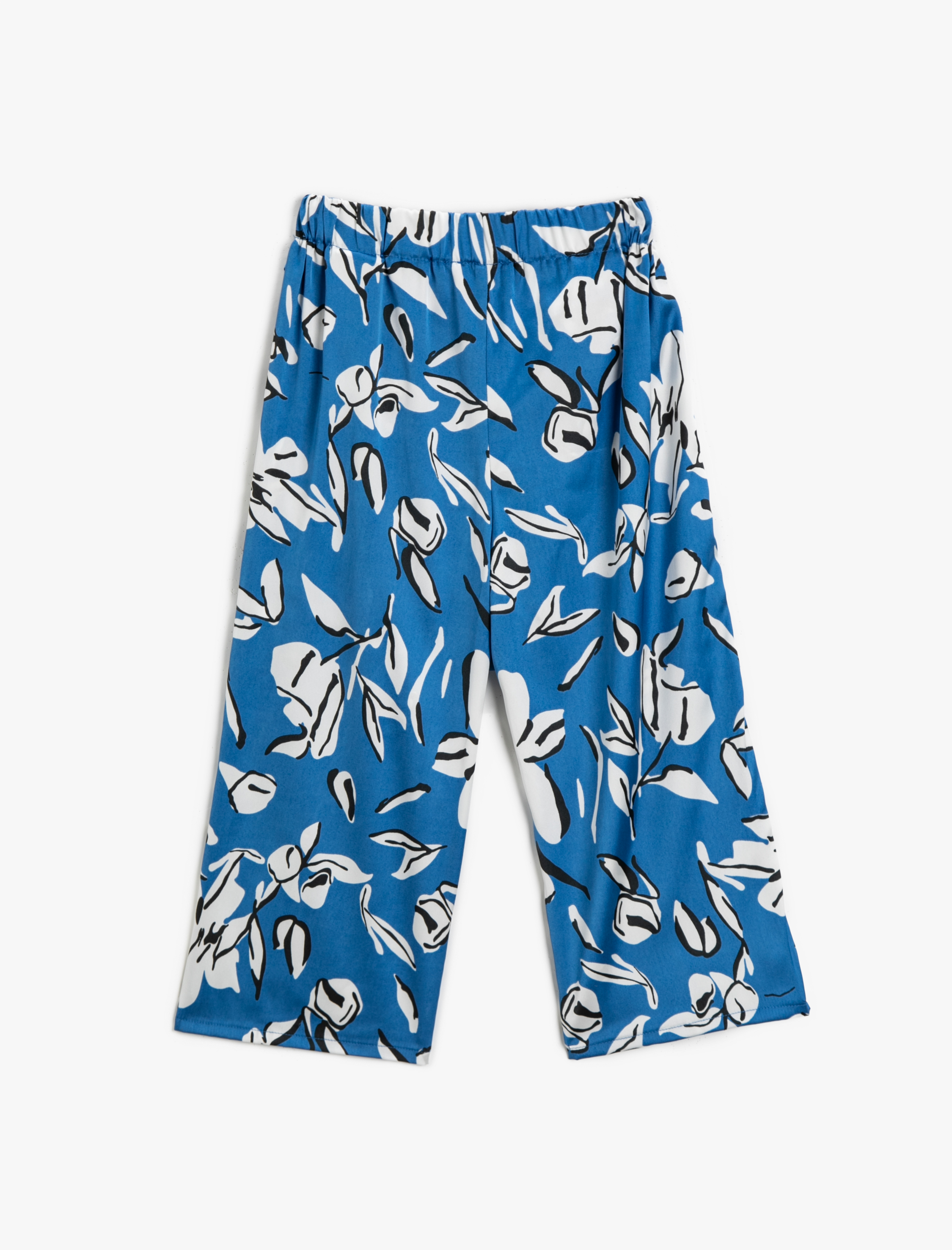  Kız Çocuk Desenli Pantolon Kuşaklı