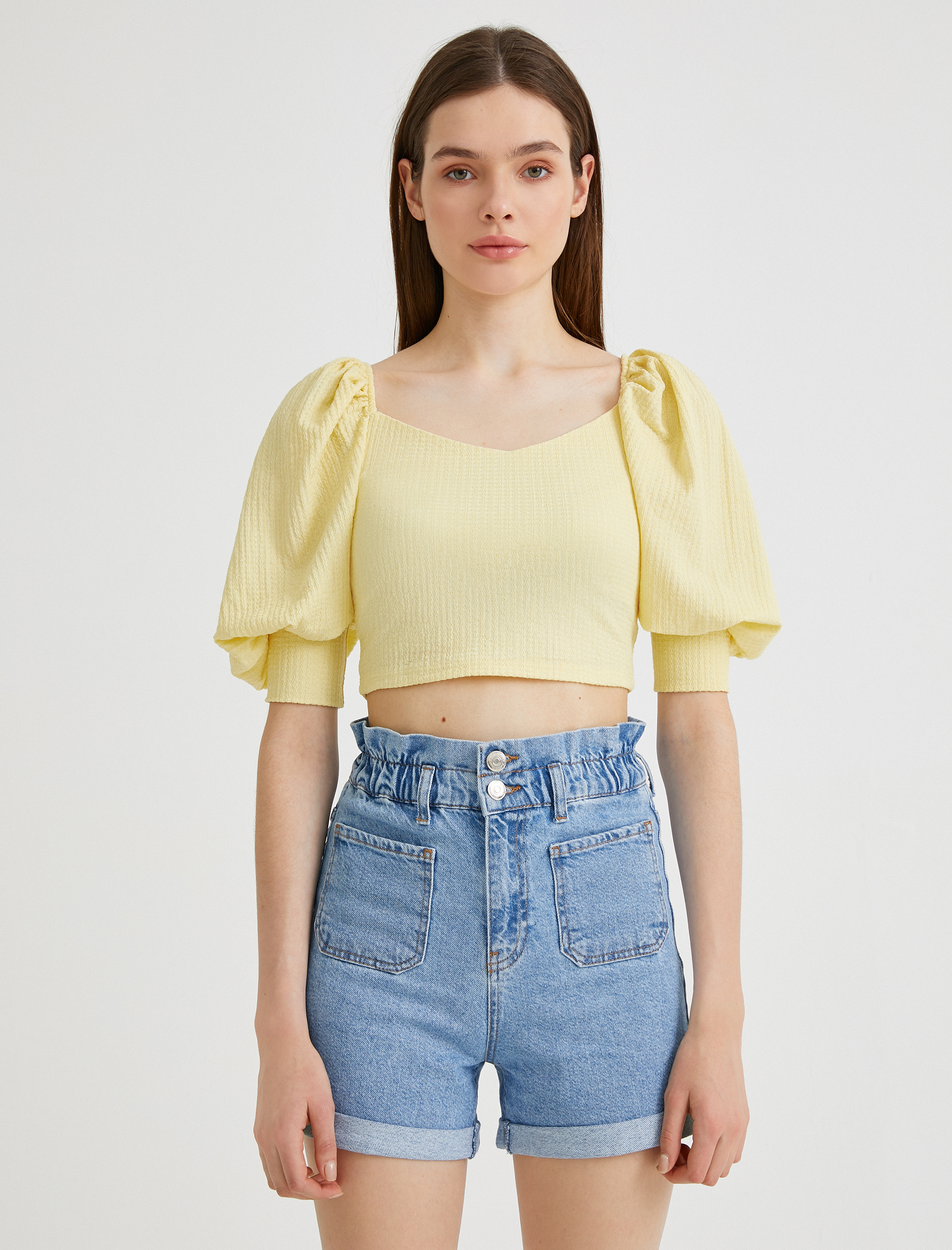   Crop Prenses Kol Bluz