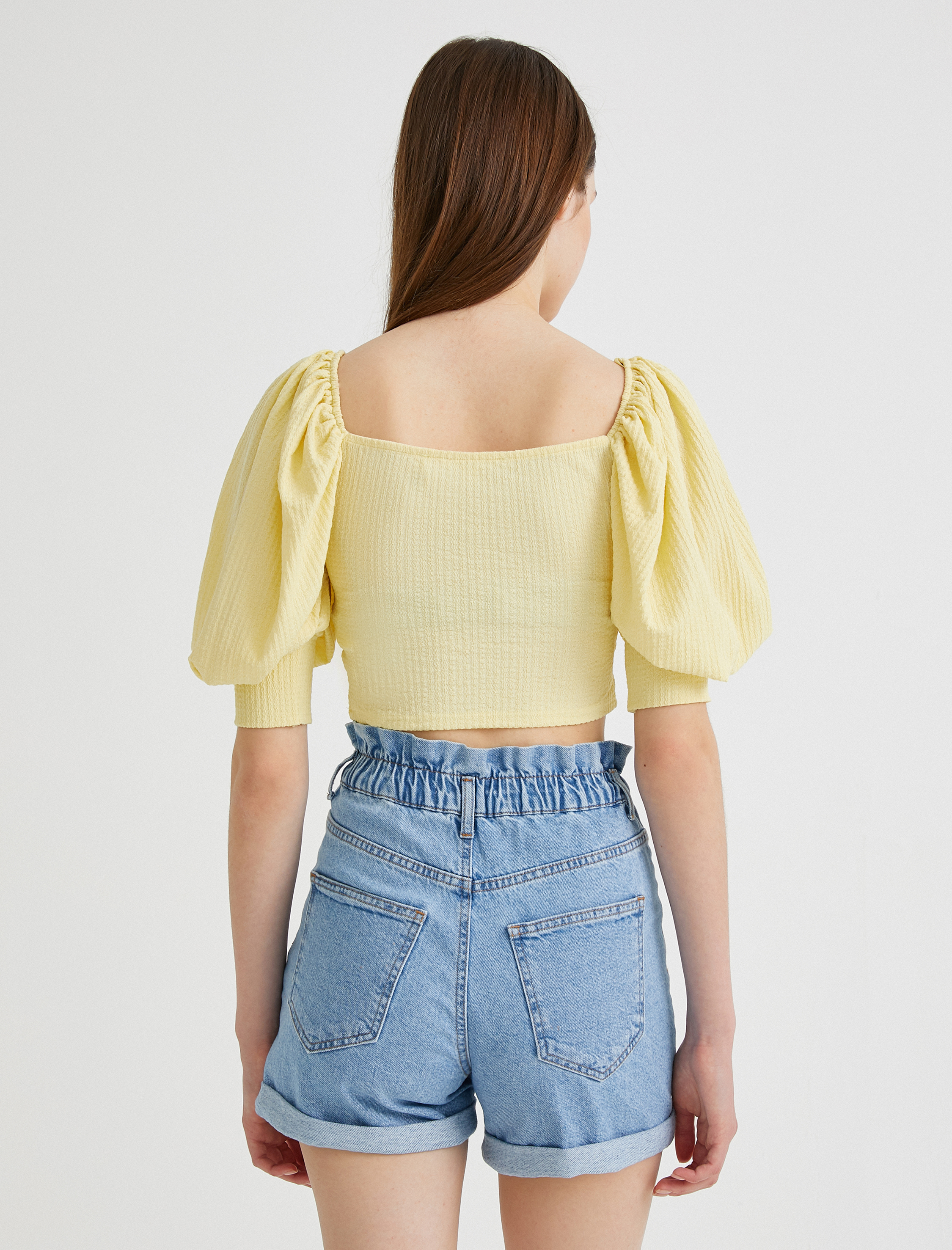   Crop Prenses Kol Bluz