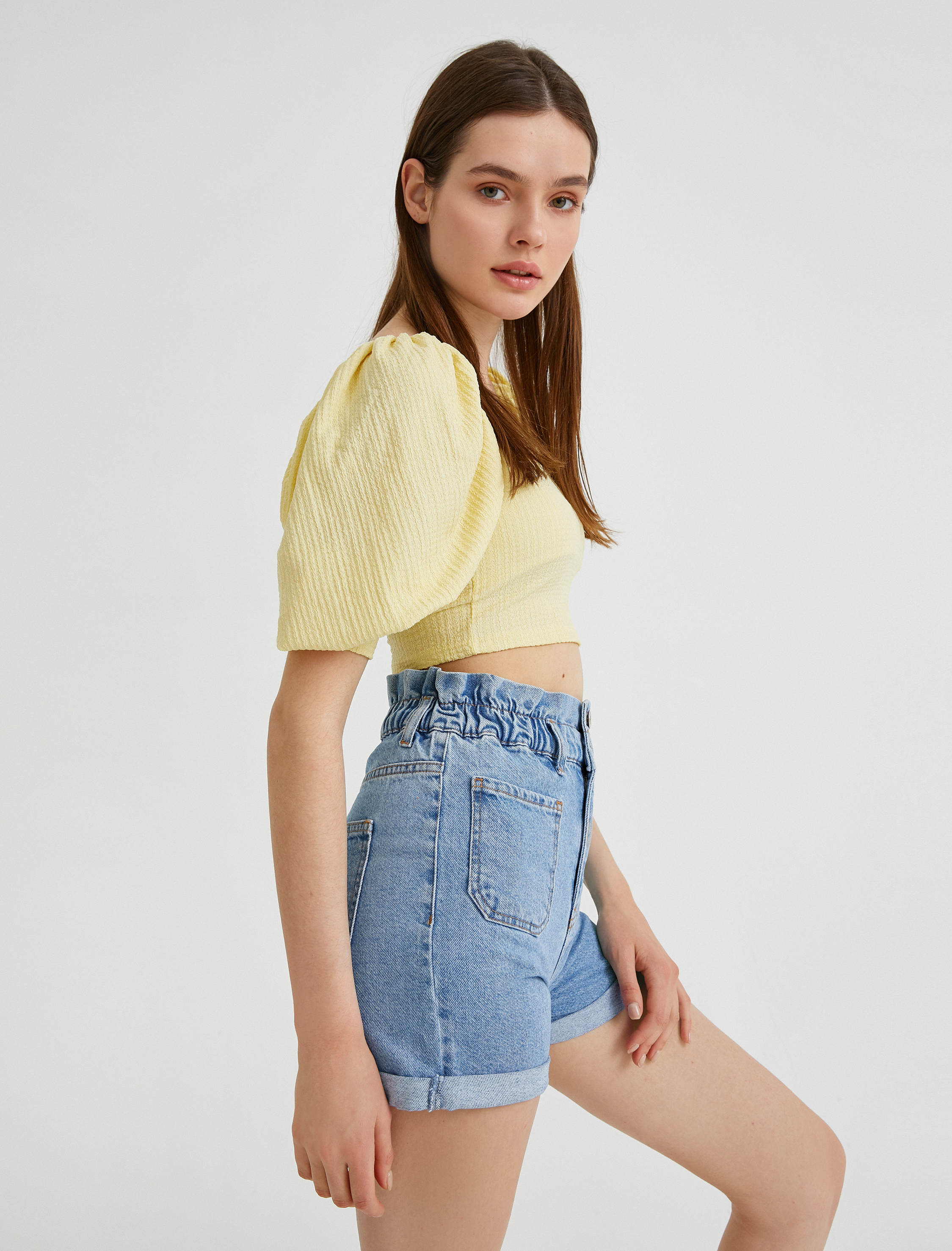   Crop Prenses Kol Bluz