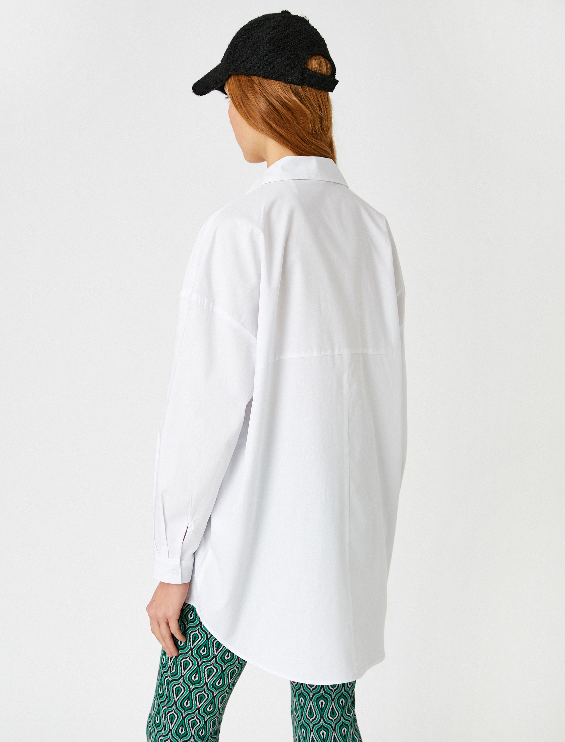   Uzun Kollu Pamuklu Cepli Gömlek